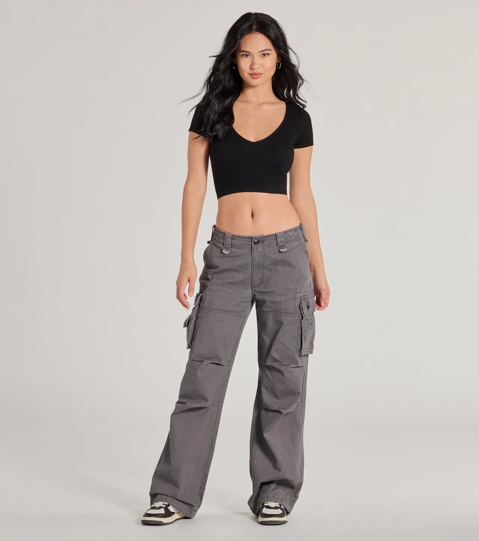 Ultimate Comfort Mid-Rise Twill Cargo Pants - Upgrade Your Style