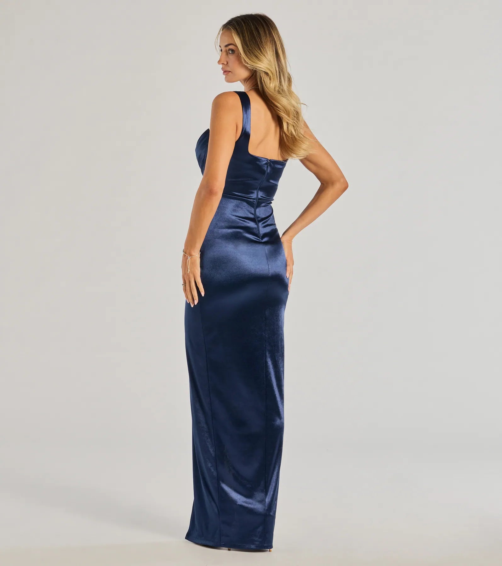 Premium Niccola Satin Sweetheart Wrap Dress - Ultimate Elegance