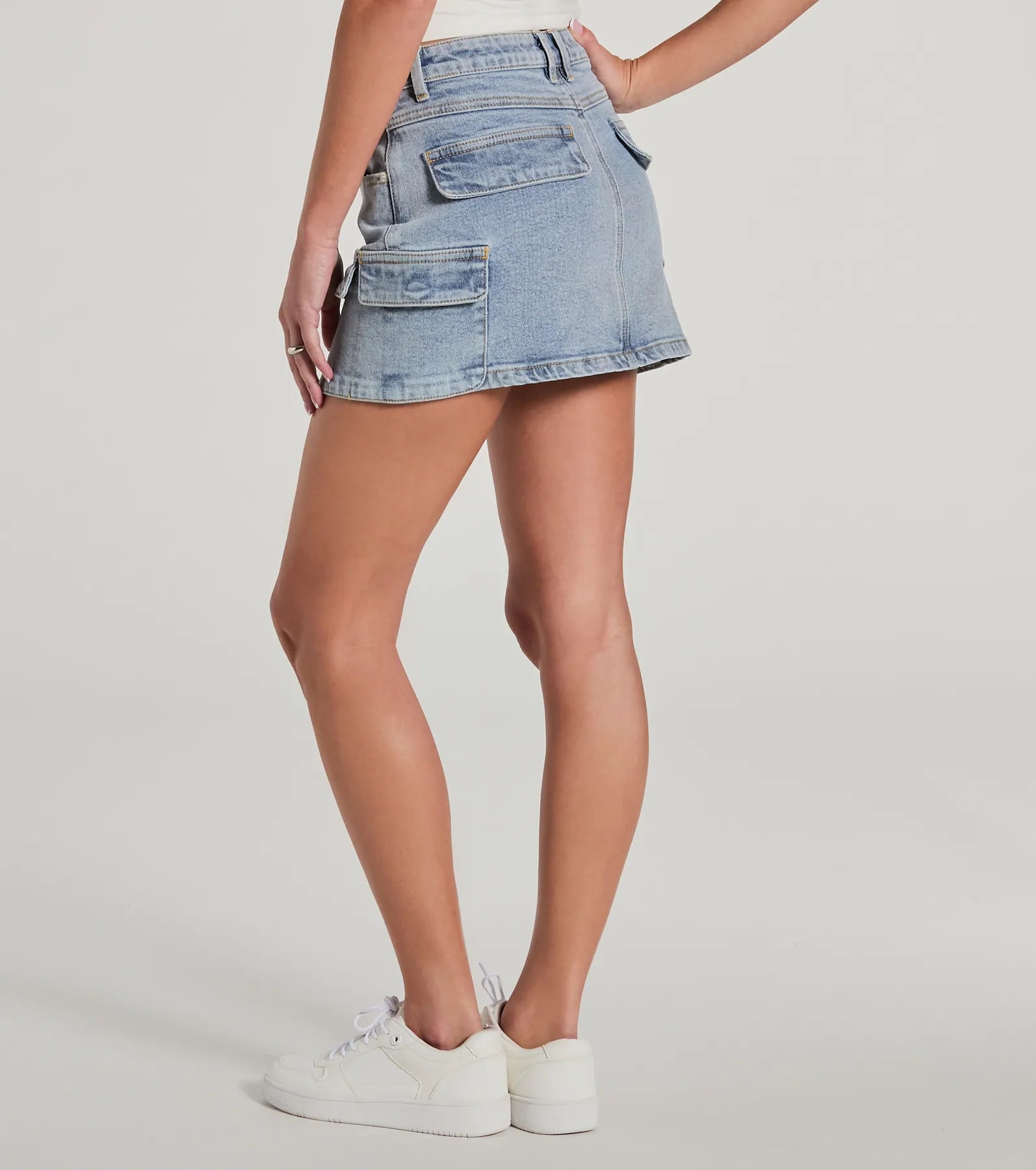 Ultimate Cargo Darling High-Rise Denim Mini Skirt