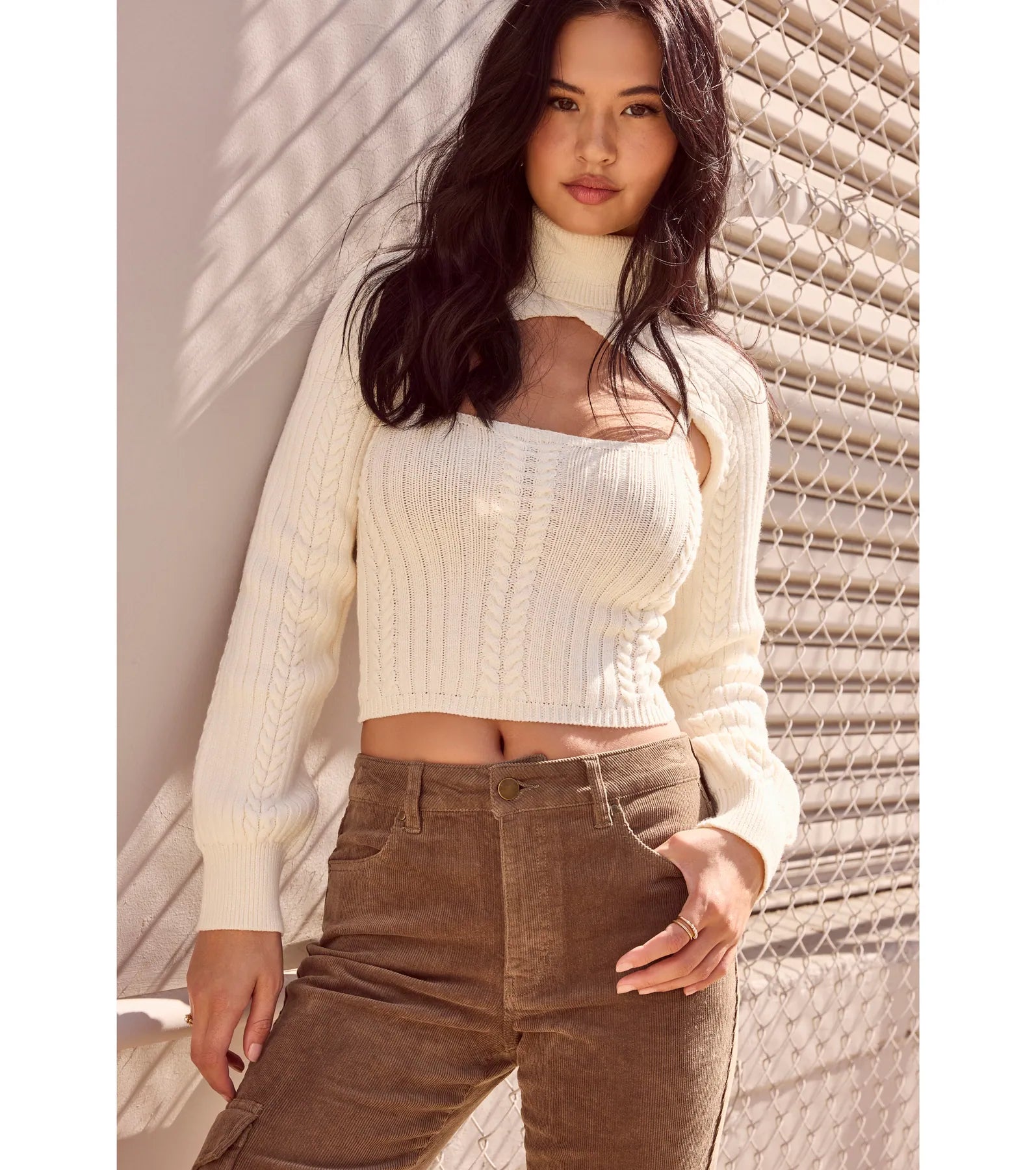 Ultimate Cozy Casual Cable Knit Turtleneck Sweater