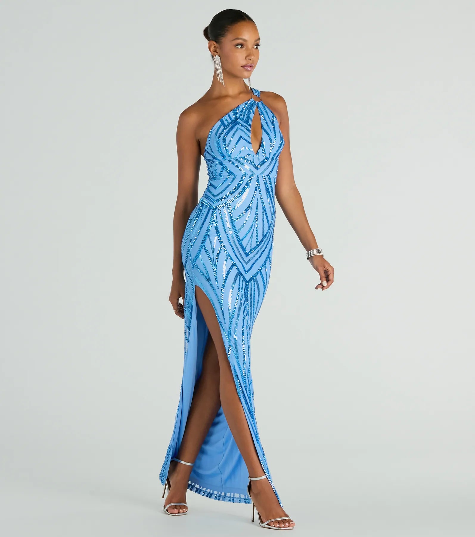 Premium Stacey One-Shoulder Sequin Dress – Ultimate Formal Elegance