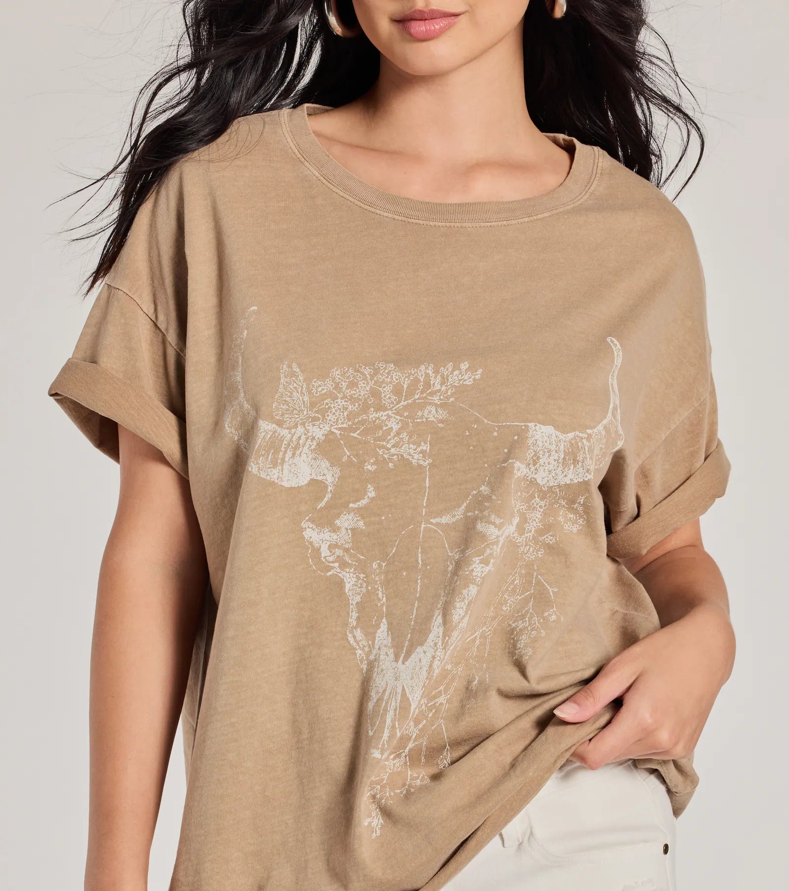 Ultimate Boho Chic Longhorn Graphic Tee