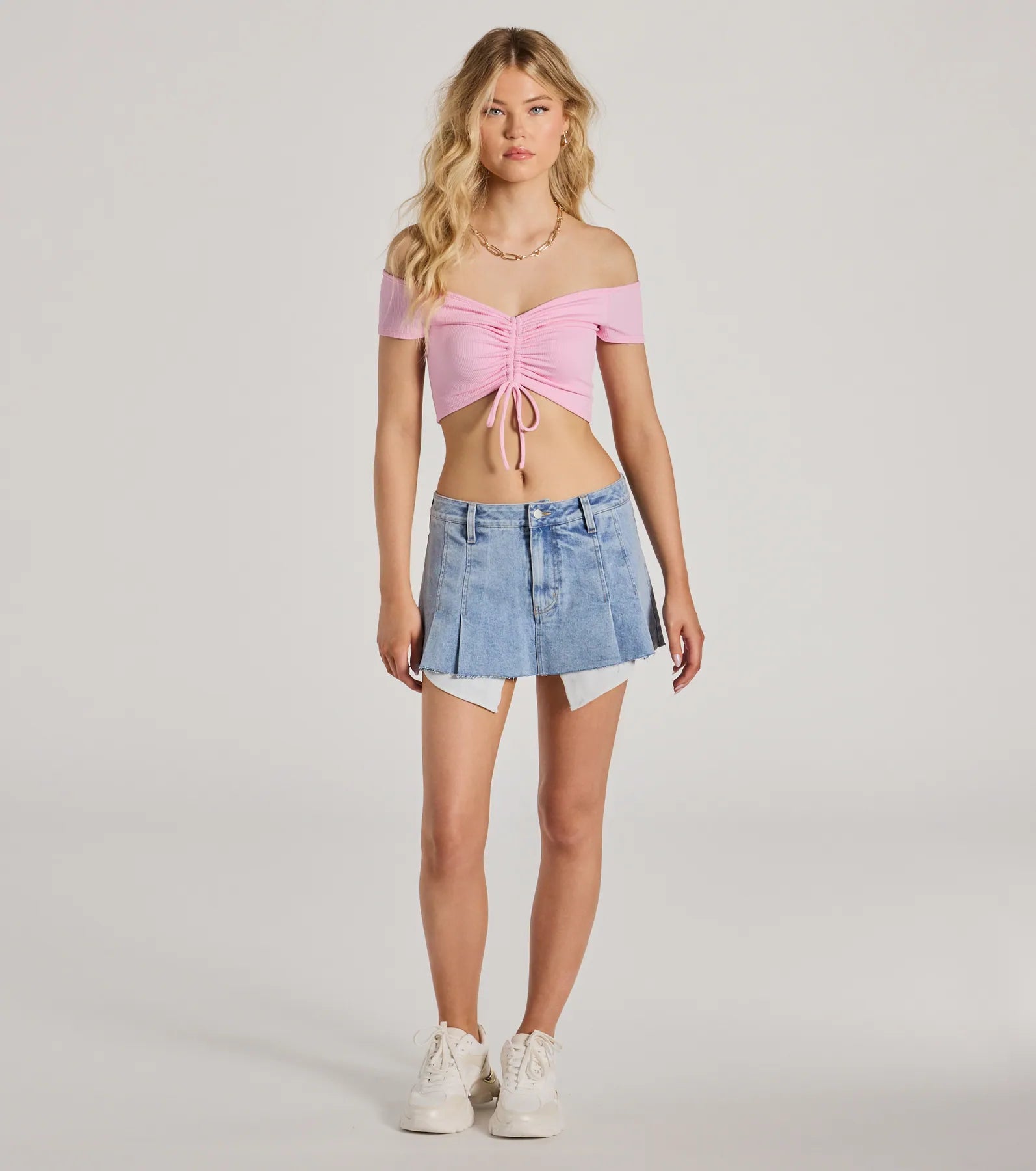 Ultimate Sweetheart Off-The-Shoulder Crop Top