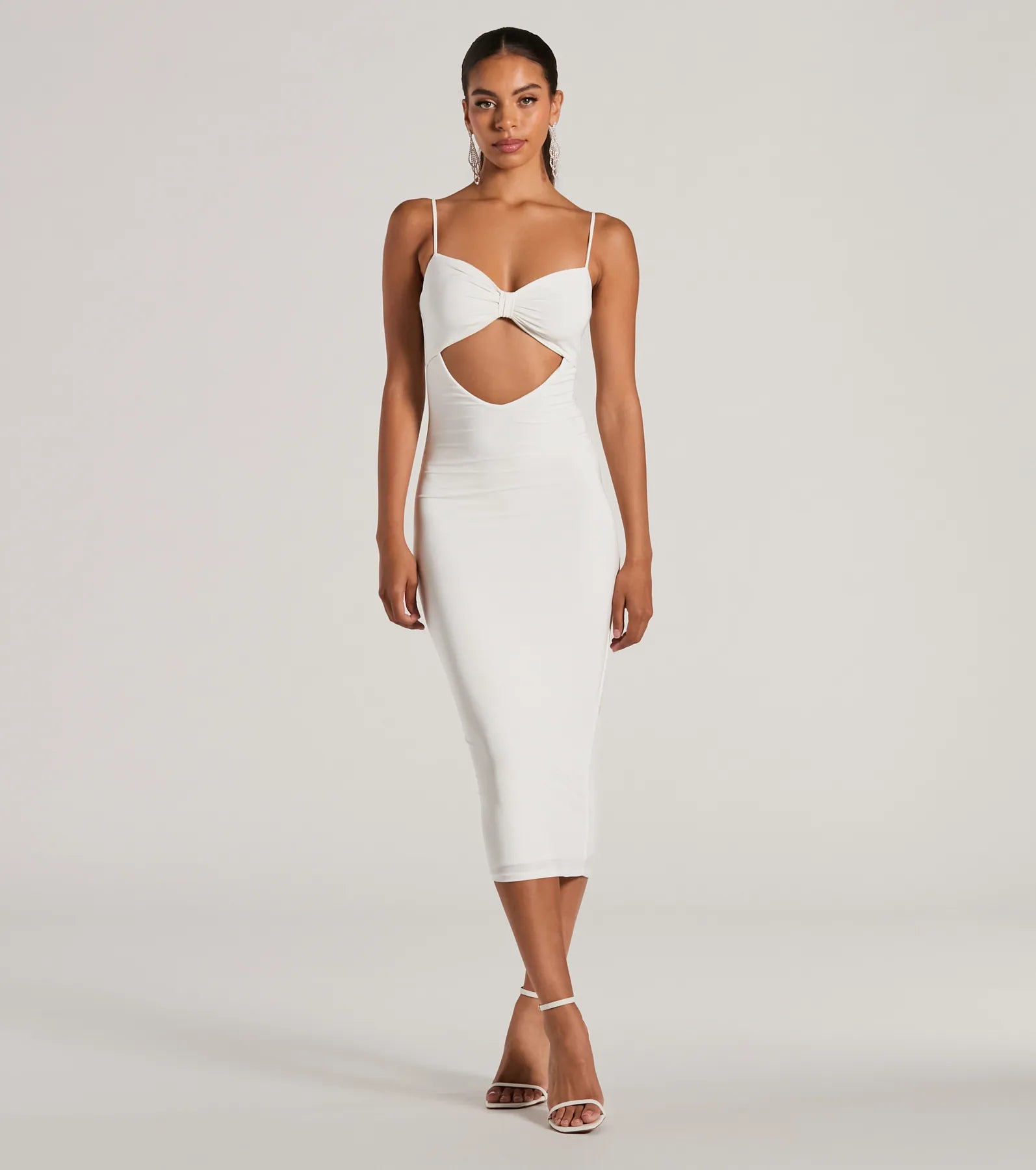 Ultimate Chic Sleeveless Bow Cutout Midi Dress