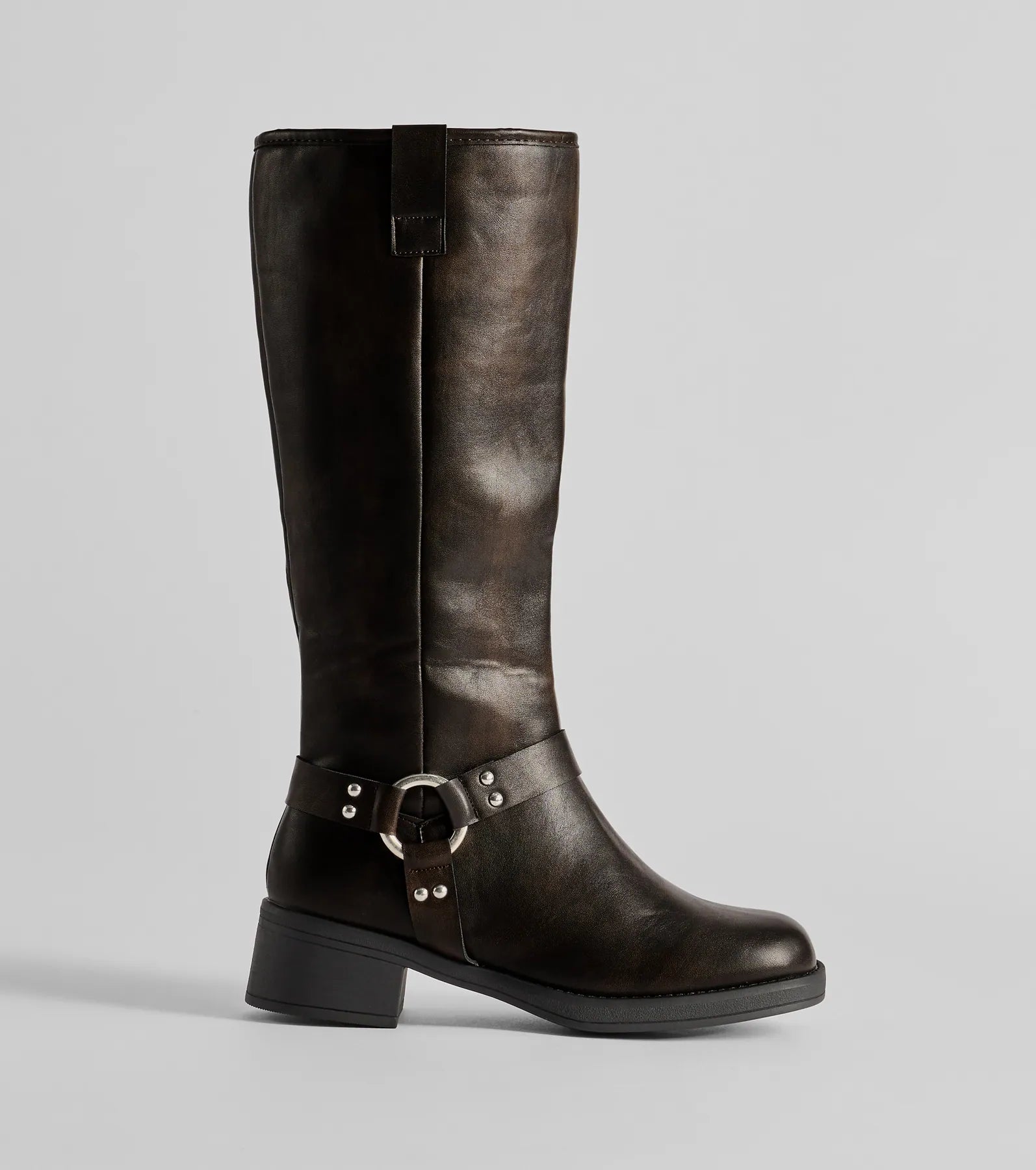 Premium Vintage-Tone Moto Boots for Edgy Style