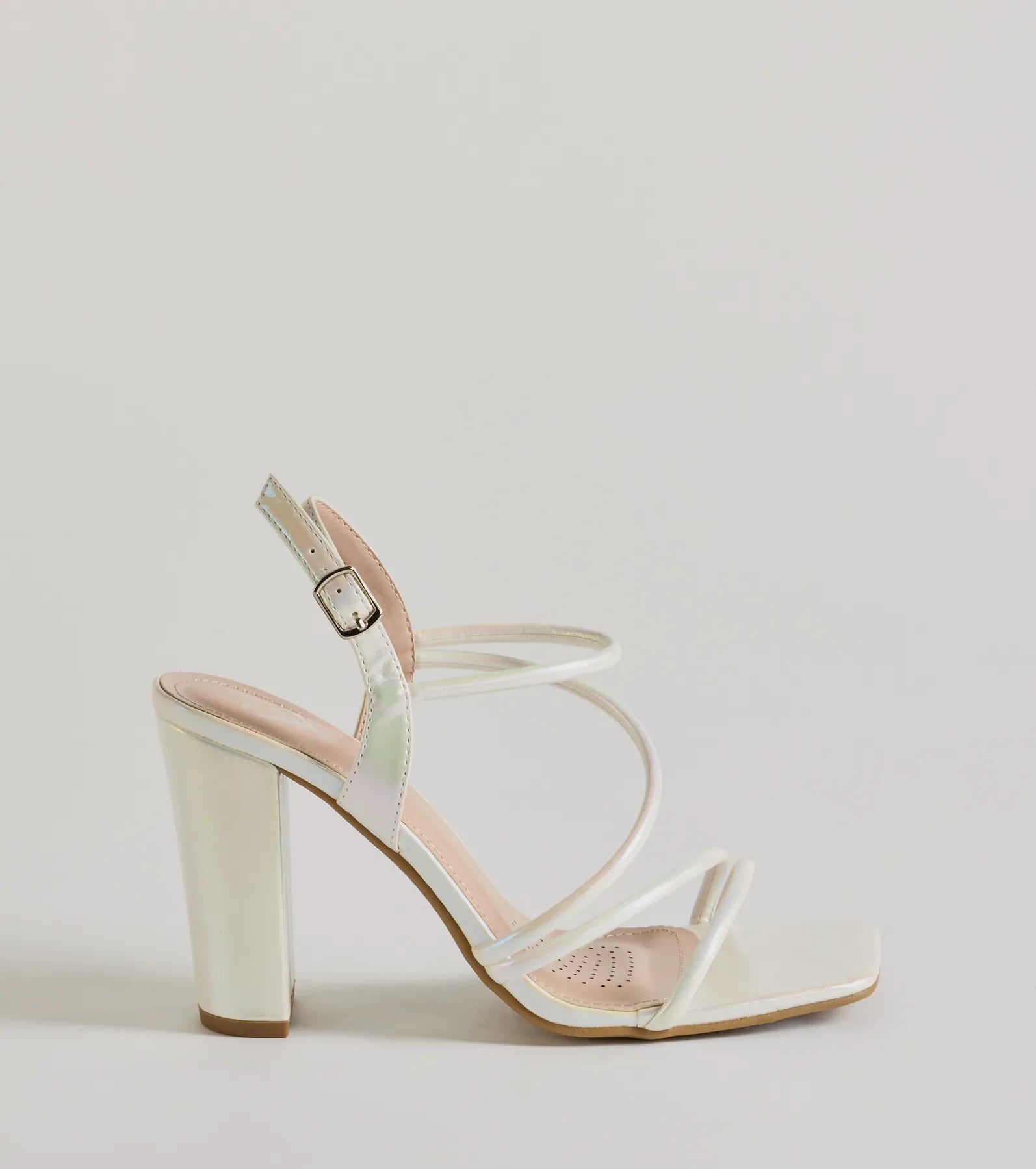 Ultimate Glamour: Iridescent Strappy Block Heels for Every Occasion