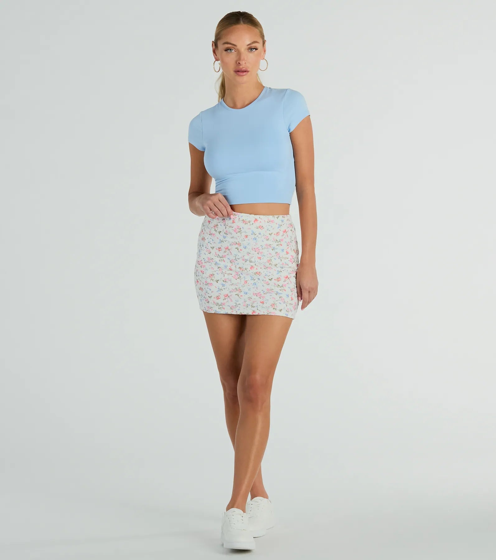 Premium Floral Eyelet High-Rise Mini Skirt - Ultimate Spring Essential