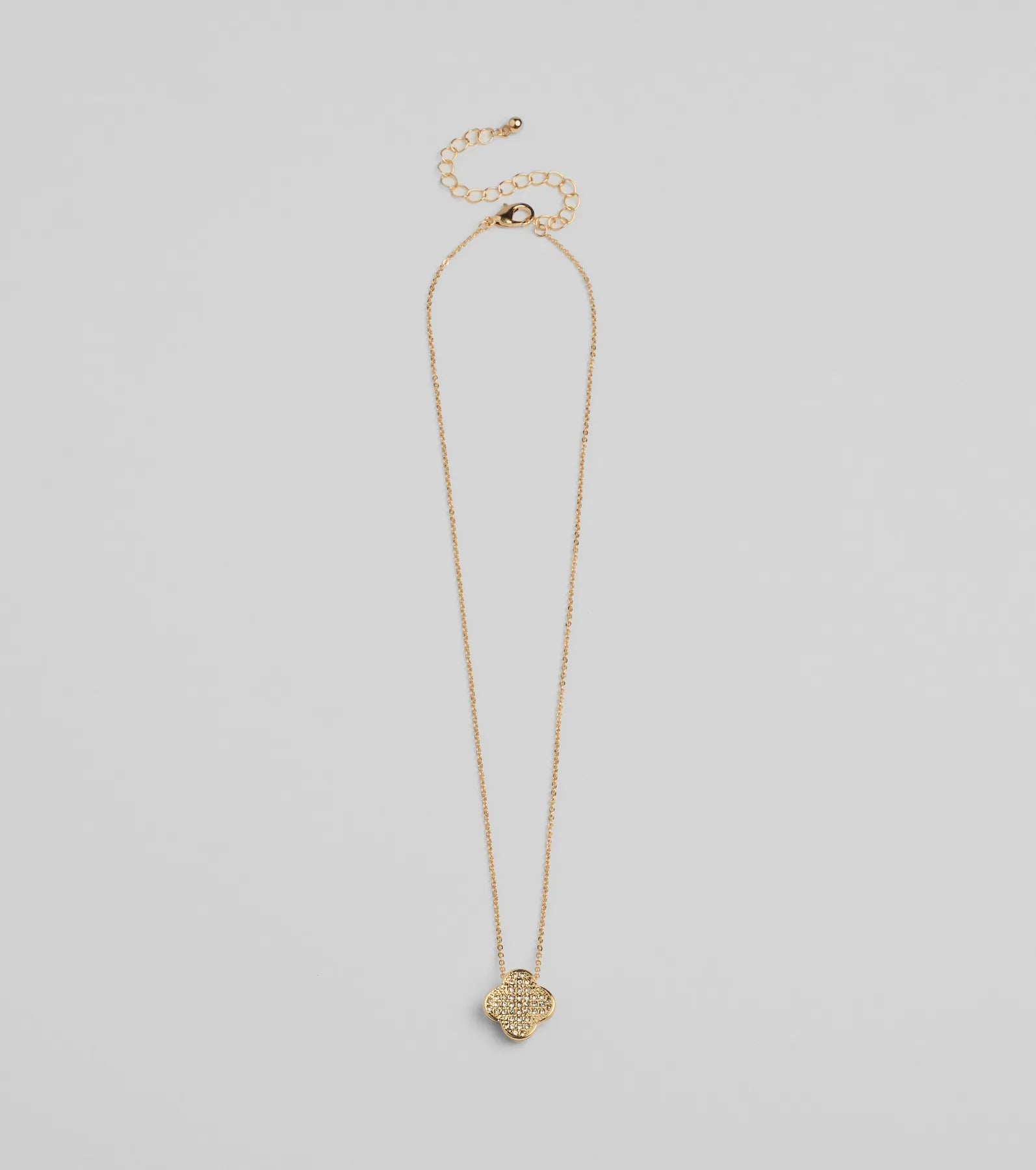 Premium Rhinestone Clover Charm Necklace - Ultimate Luck Accessory