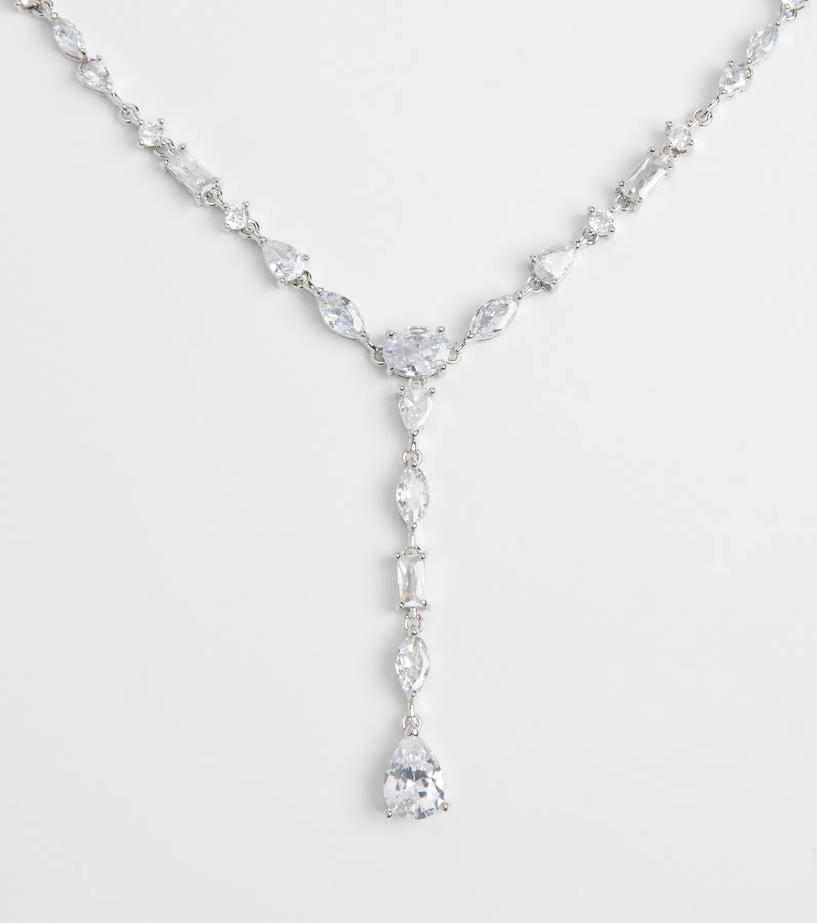 Ultimate Luxe Glitz Cubic Zirconia Lariat Necklace