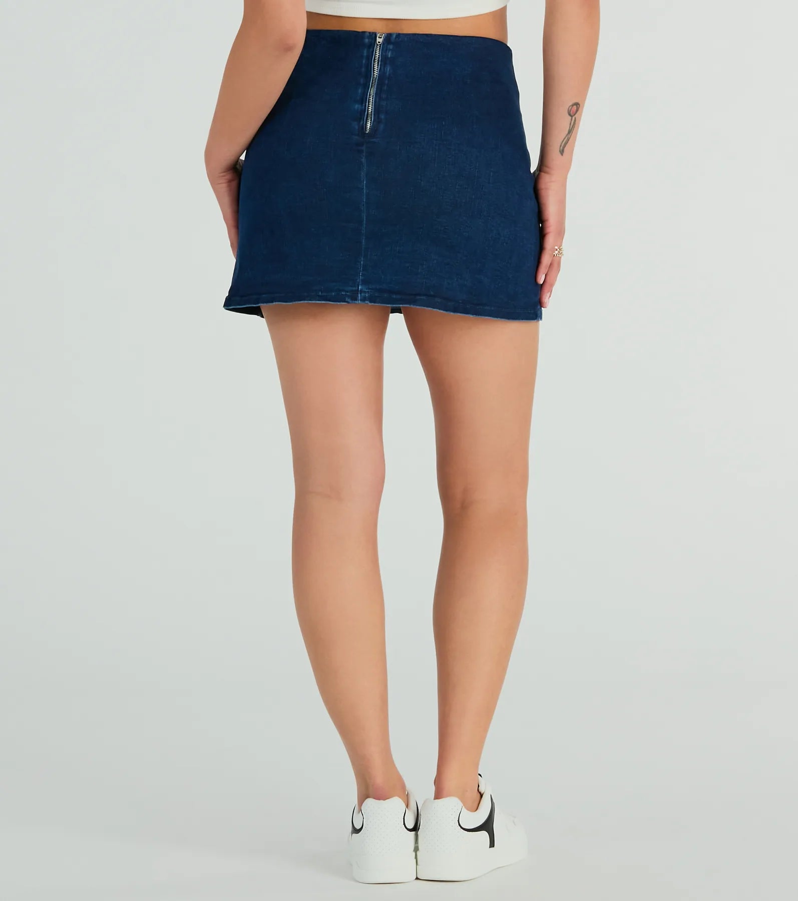 Ultimate High-Rise Slit Denim Skort for Trendsetters