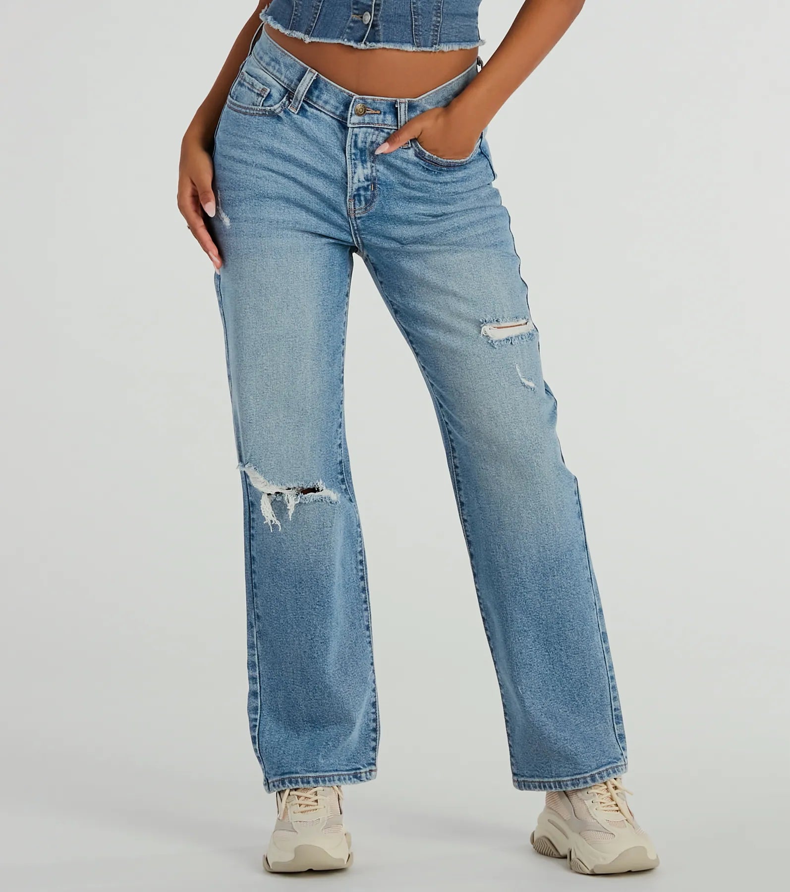 Premium Mid-Rise Straight-Leg Denim Jeans - Ultimate Style Upgrade