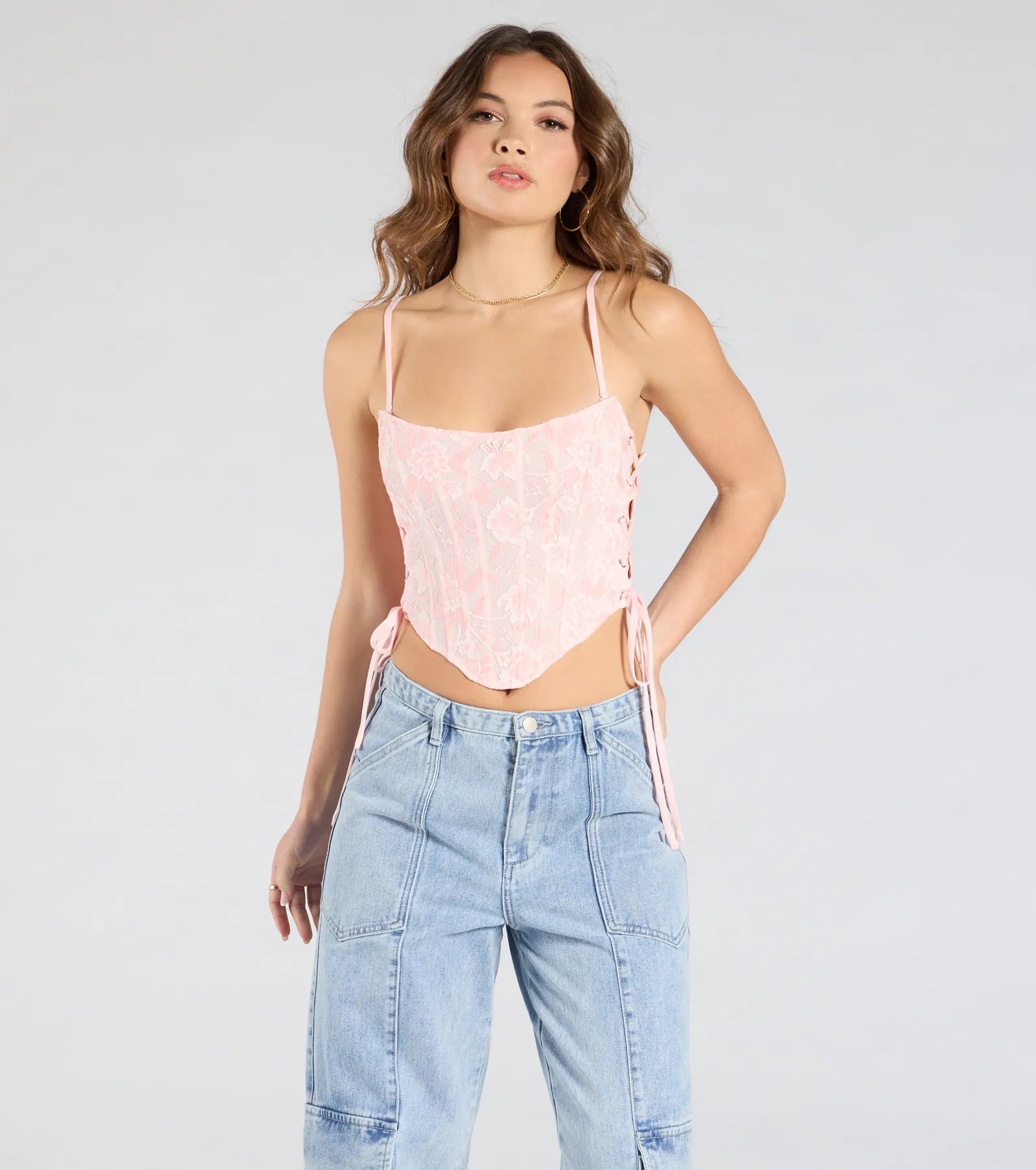 Ultimate Floral Lace-Up Corset Top - Swoon-Worthy Style