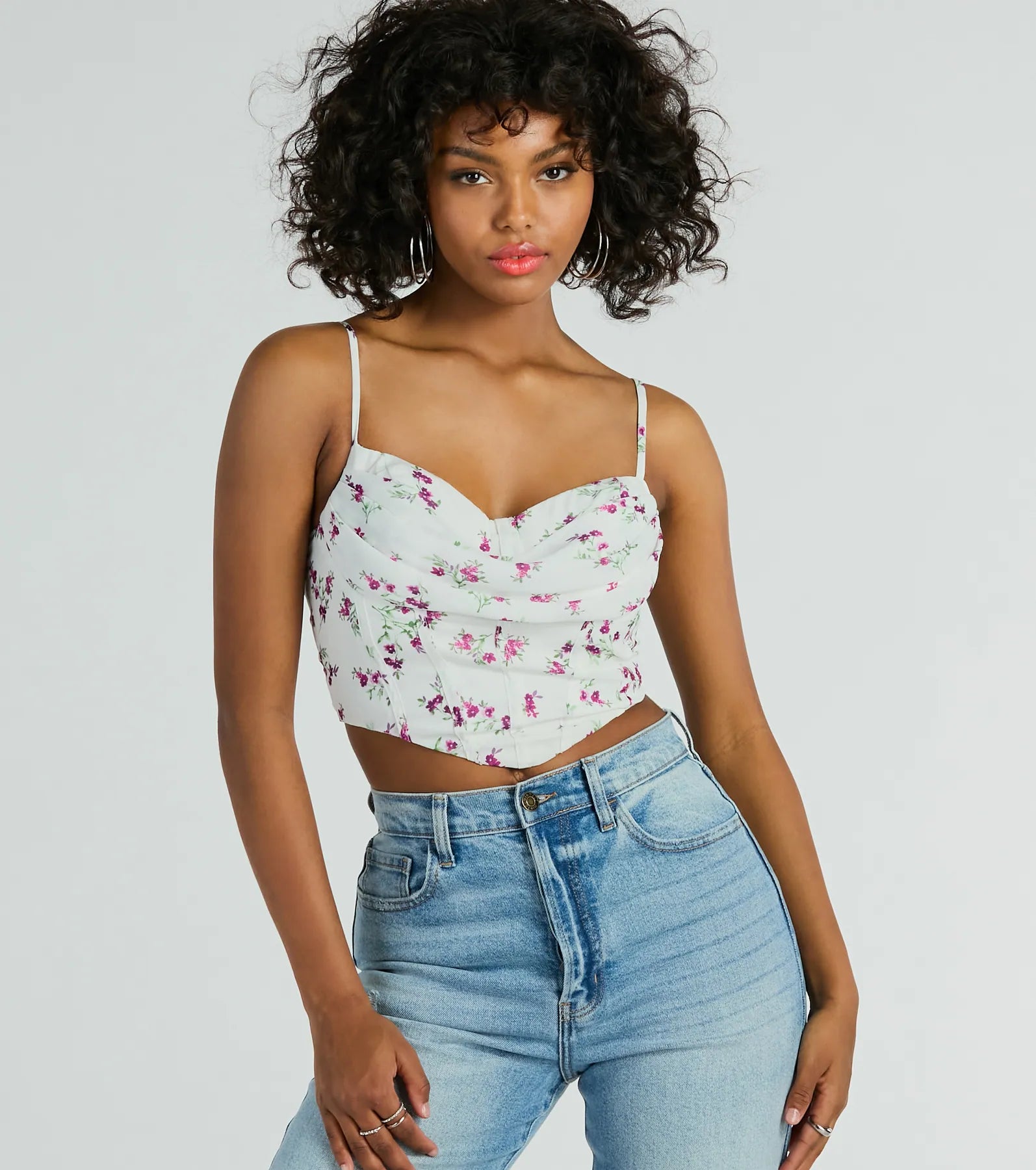 Ultimate Floral Elegance Crop Top