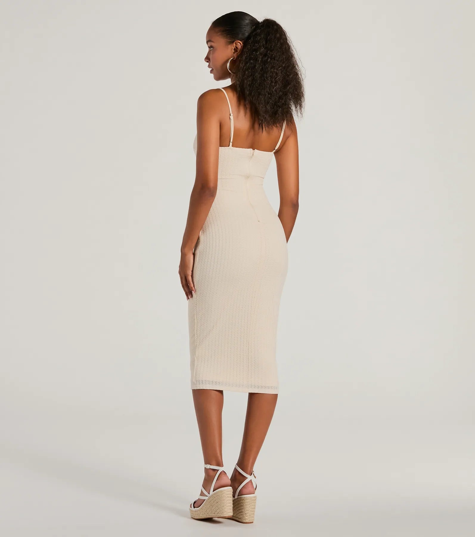 Premium Effortless Bliss Sleeveless Bodycon Knit Midi Dress