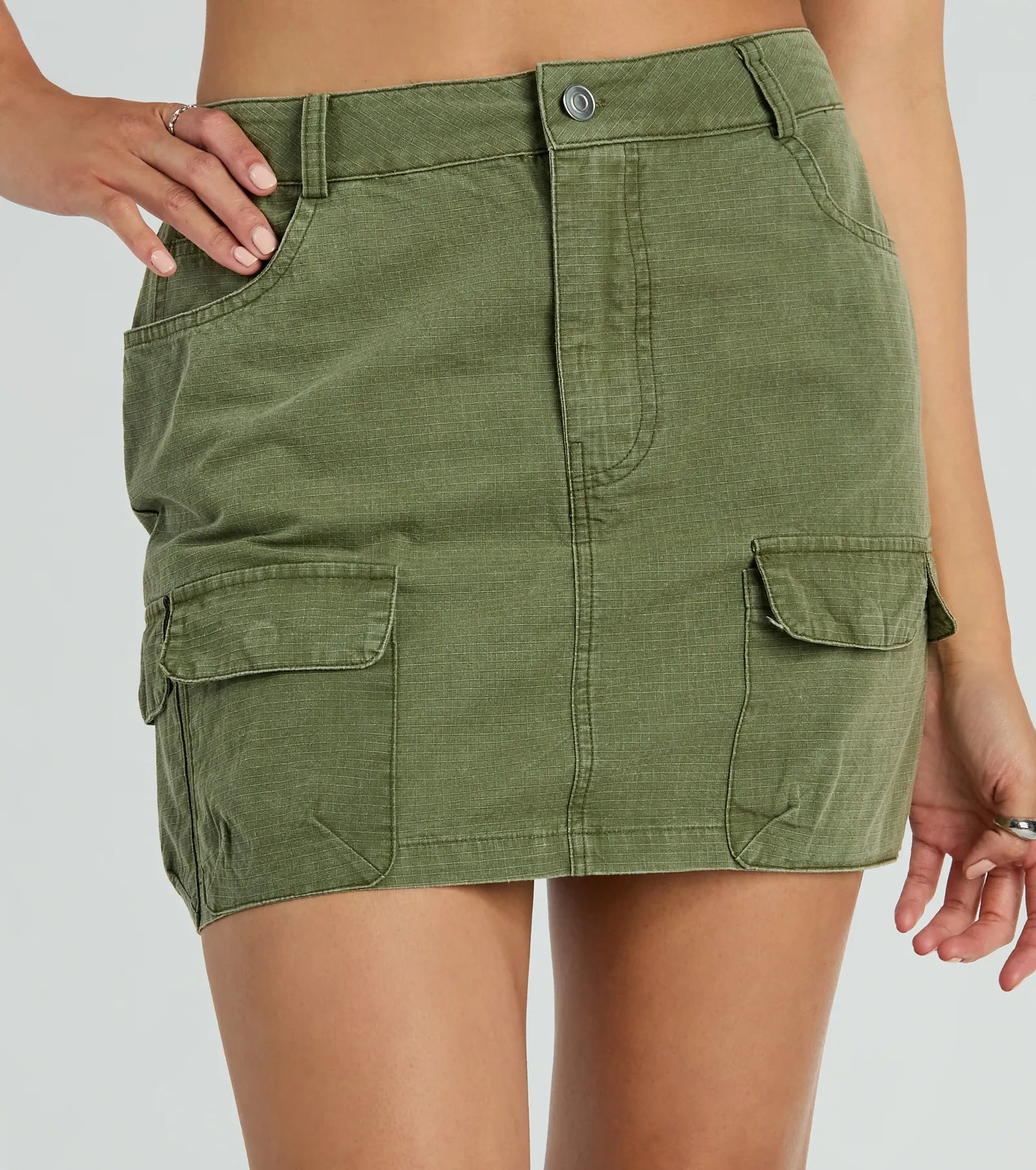 Ultimate Attention High-Rise Cargo Mini Skirt