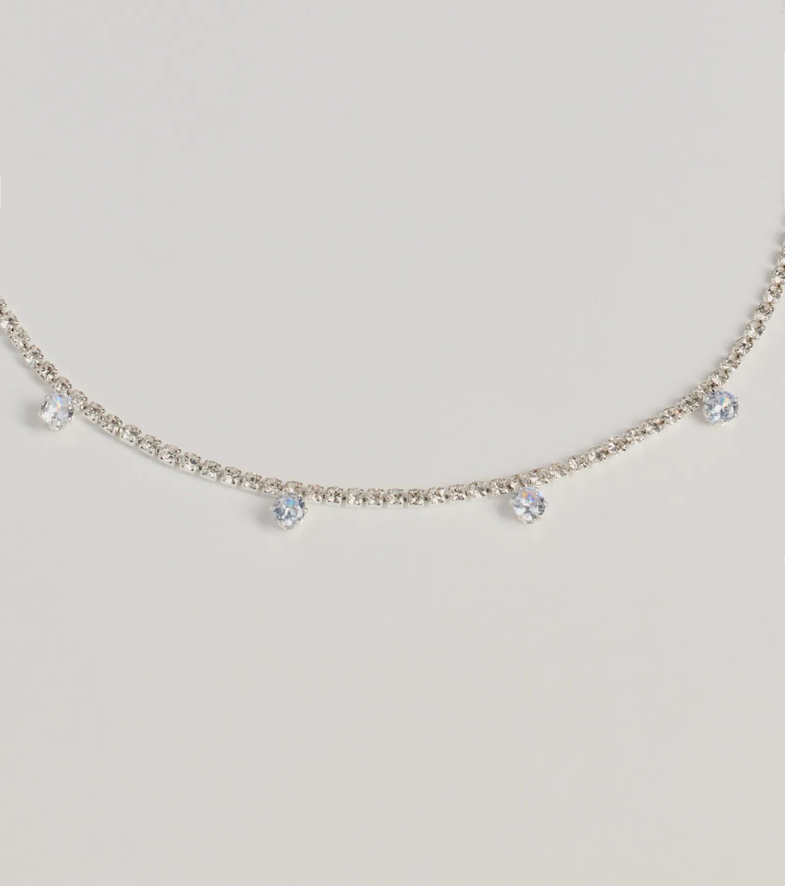 Premium Elegance Cubic Zirconia & Rhinestone Choker Necklace