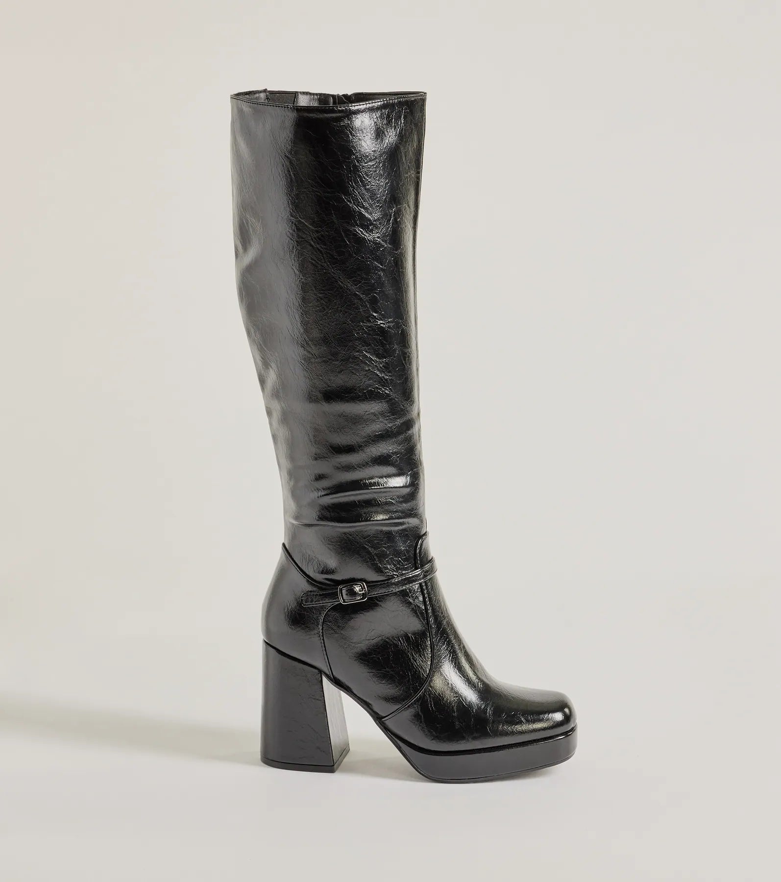 Premium Faux Leather Under-The-Knee Boots - Ultimate Style Statement