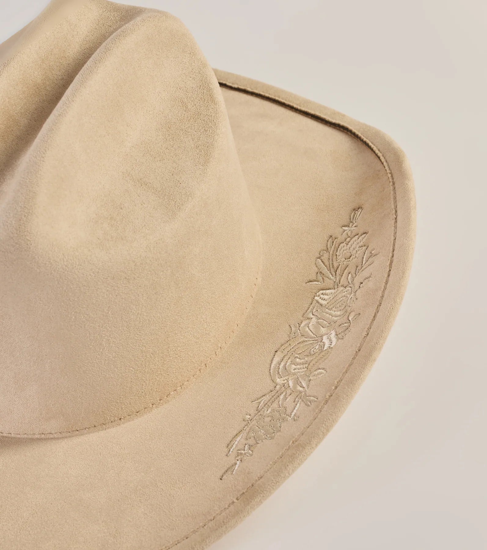 Premium Western Romance Embroidered Floral Cowboy Hat