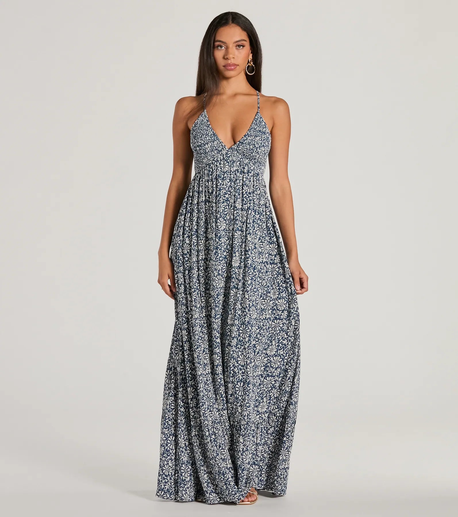 Premium Summer Stroll Floral Paisley Maxi Dress