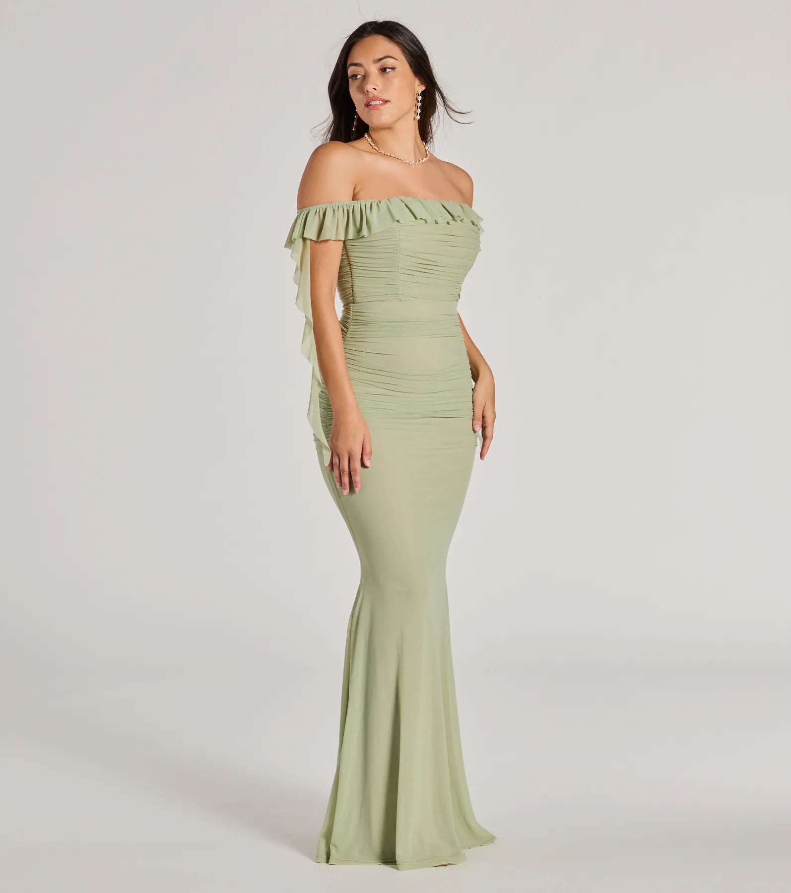 Premium Deyna Off-The-Shoulder Mermaid Gown