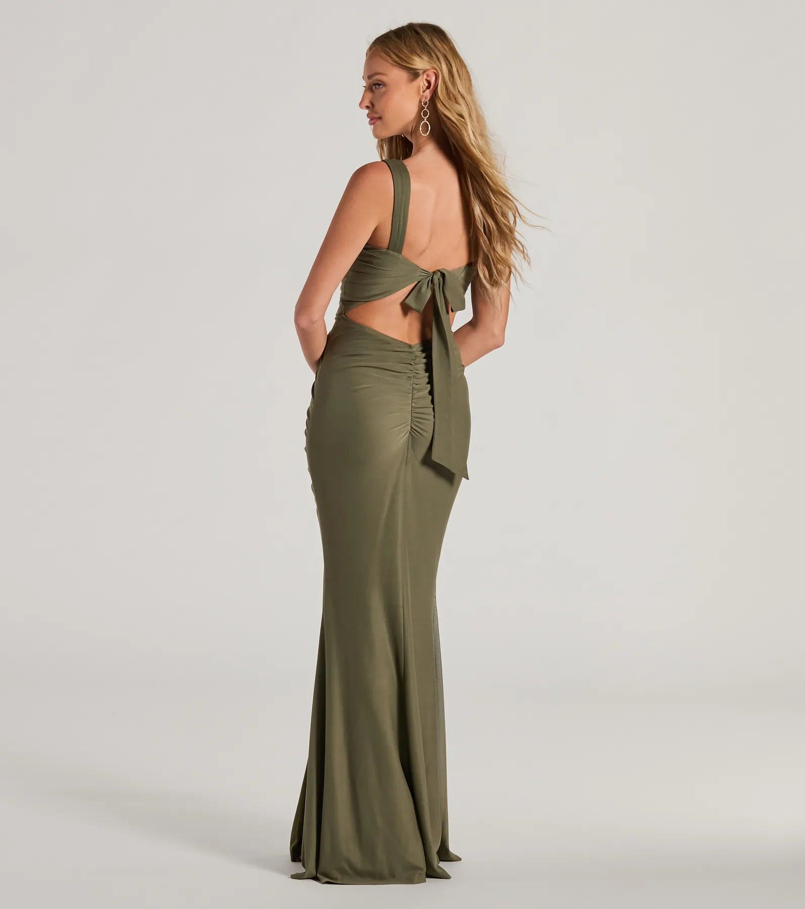 Premium Ashlynn Open Back Ruched Mermaid Gown for Special Occasions