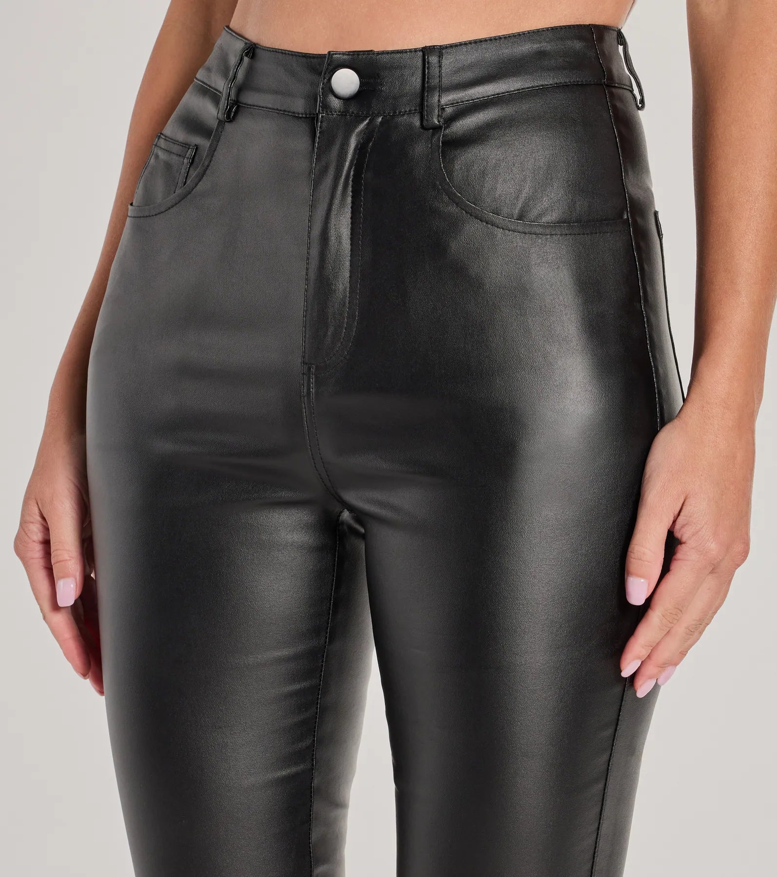 Premium Faux Leather Capri Pants - Ultimate 90s Style