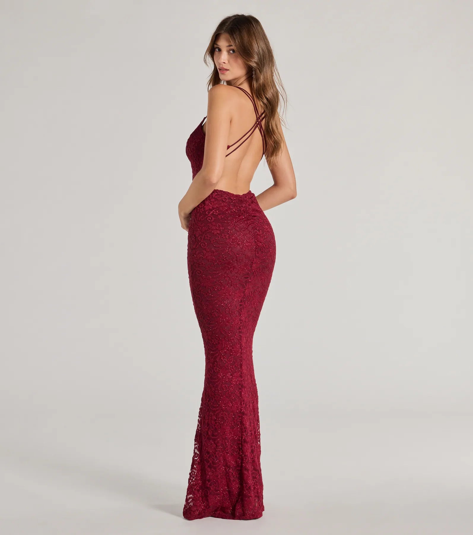 Ultimate Briella Glitter Lace Mermaid Gown for Special Occasions