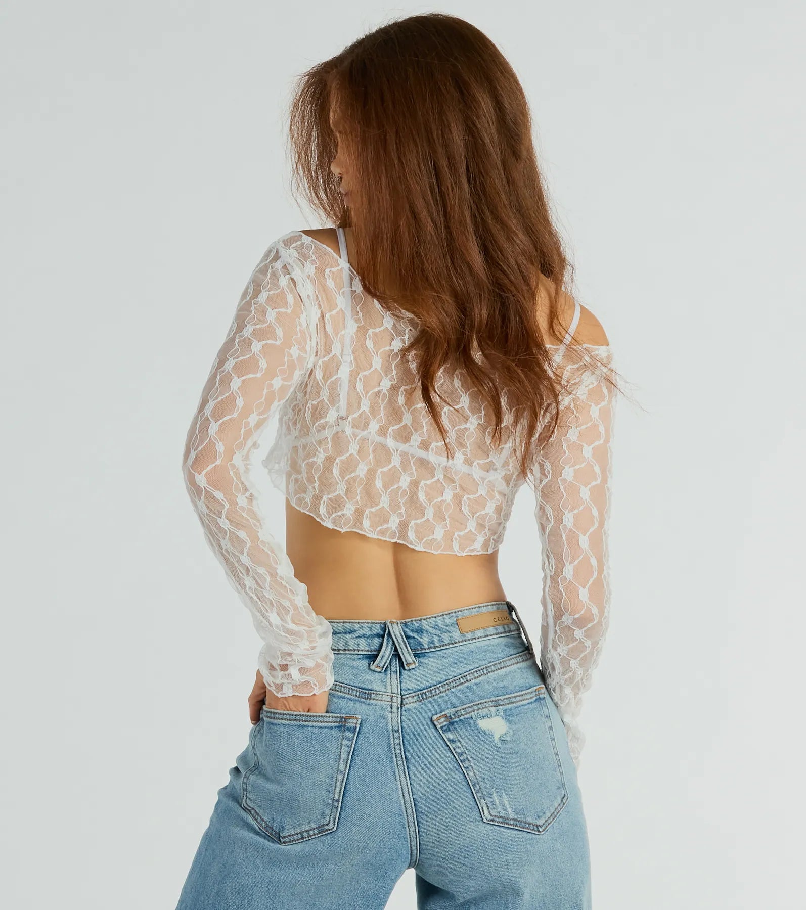 Ultimate Call The Shots Long Sleeve Texture Crop Top