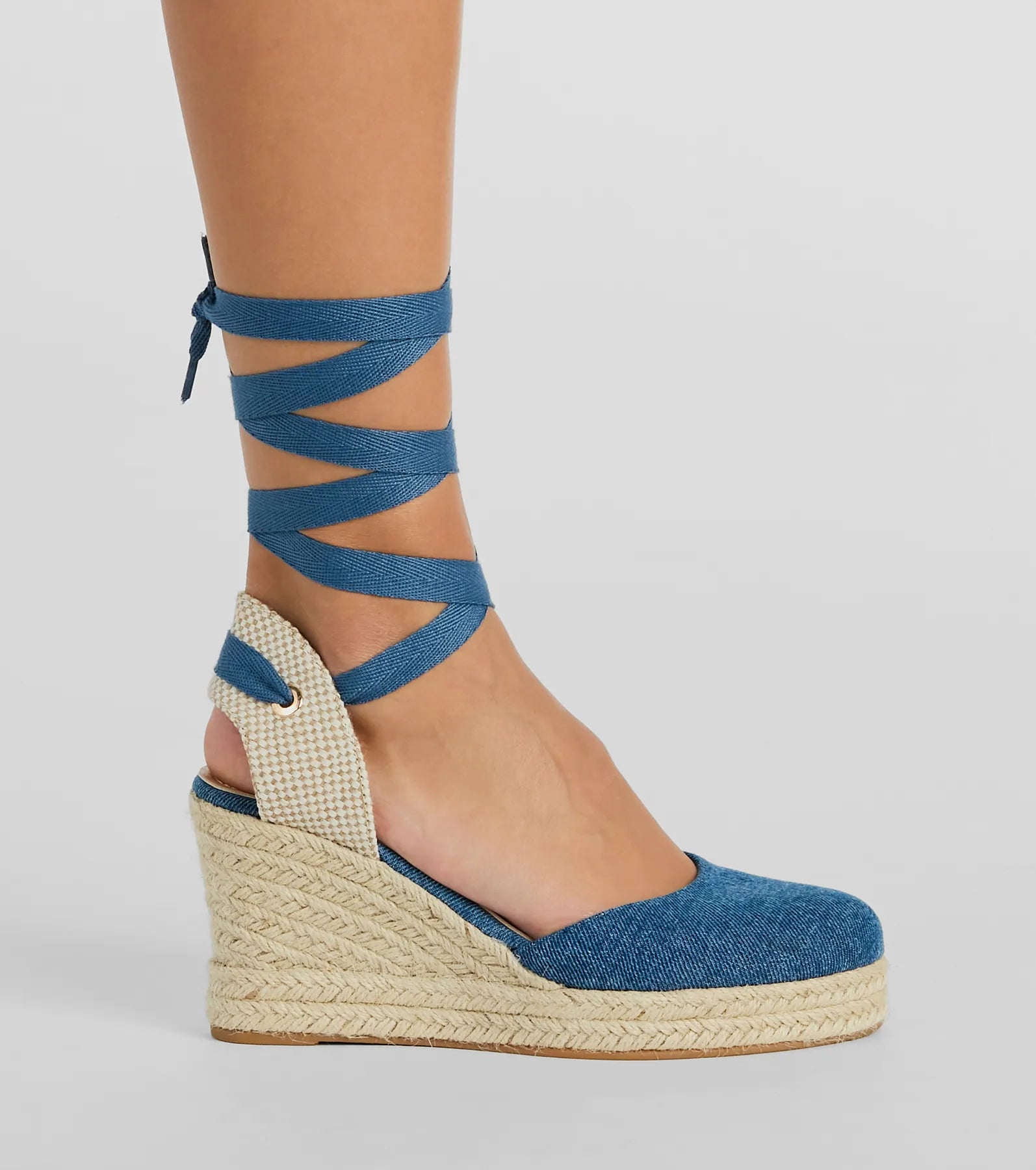 Premium Beachy Dreams Denim Espadrille Wedges - Ultimate Summer Style