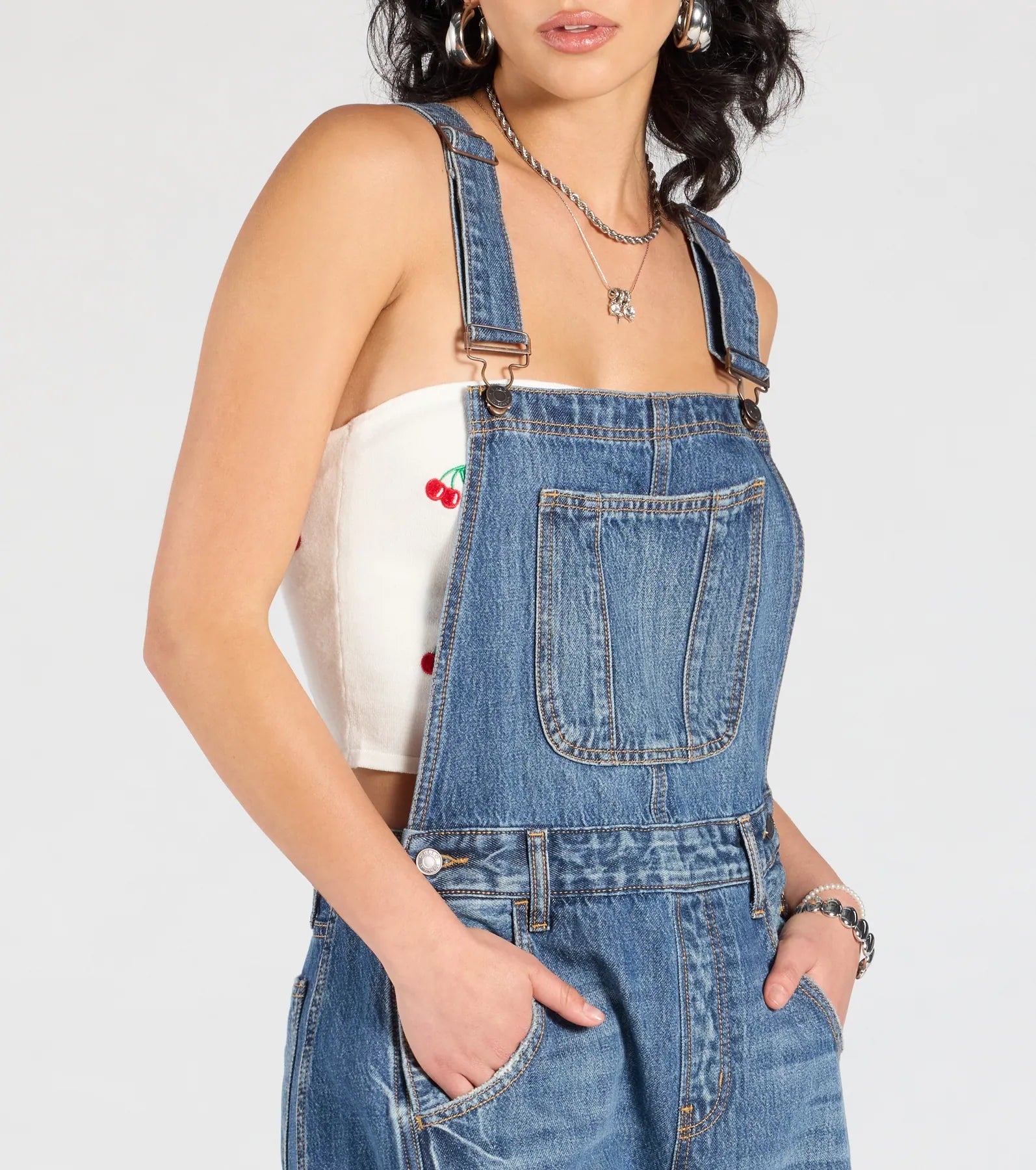 Ultimate Match My Vibe Wide-Leg Denim Overalls