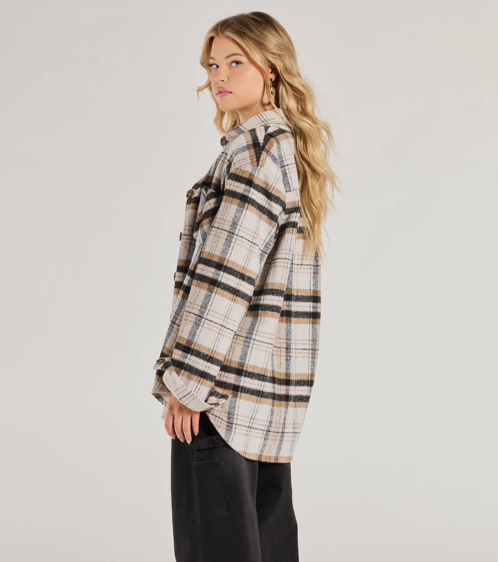 Premium Cozy Layer Plaid Shacket - Ultimate Comfort & Style