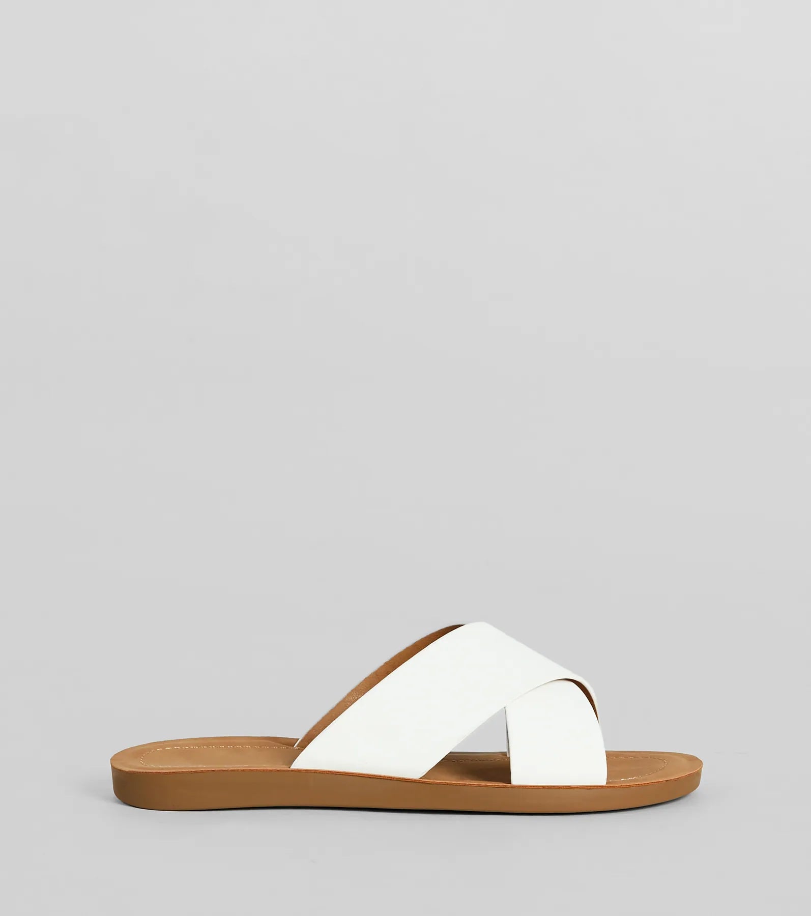 Premium Criss Cross Faux Leather Flat Sandals - Ultimate Comfort & Style