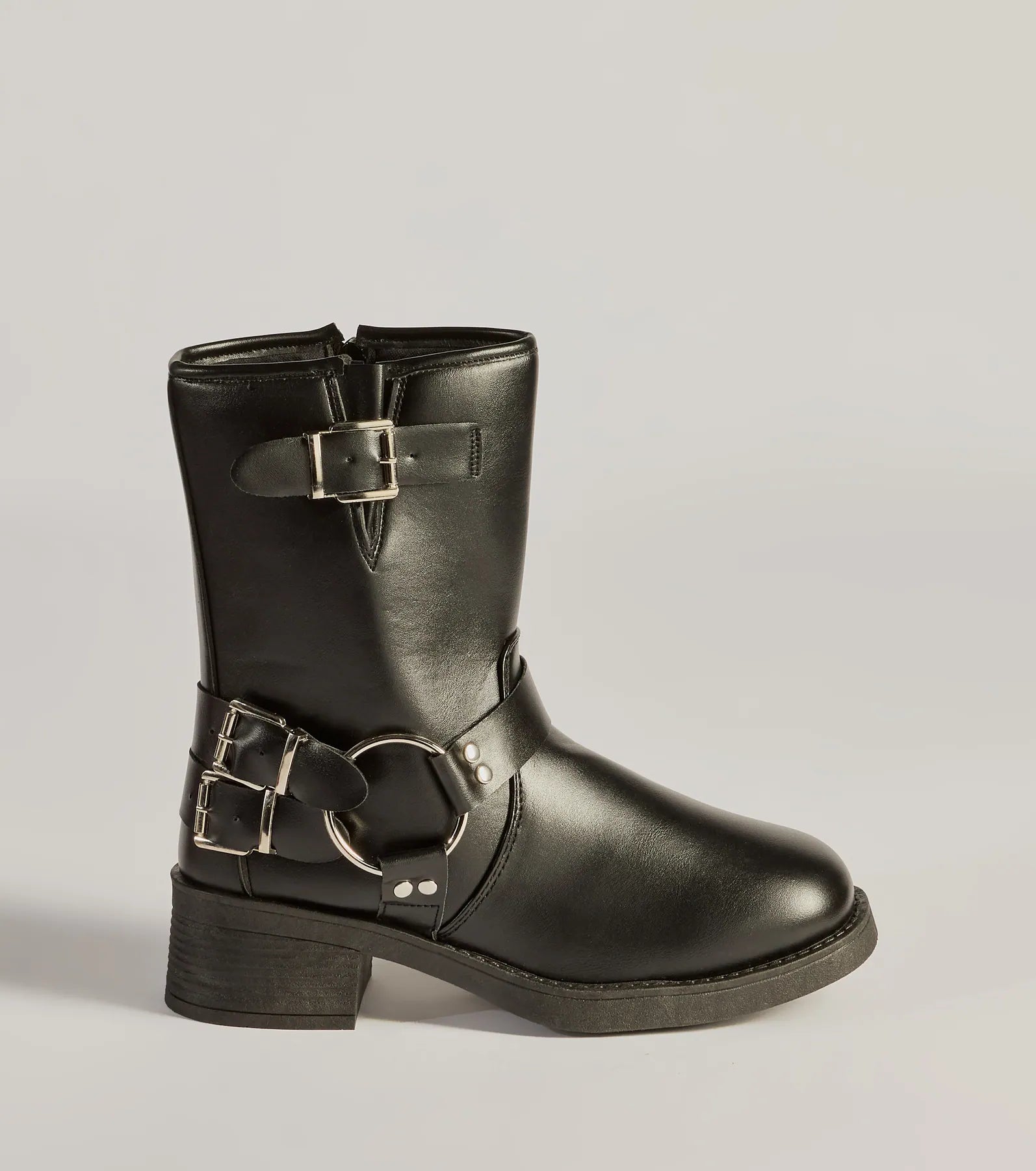 Ultimate Edge Faux Leather Buckle Booties