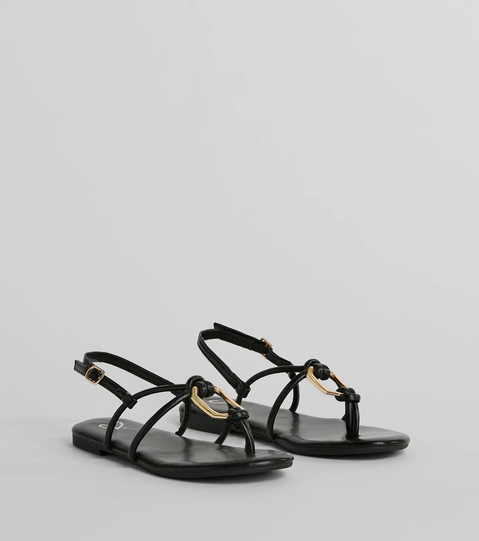 Premium Chic Strappy Charm Flat Sandals - Ultimate Summer Style