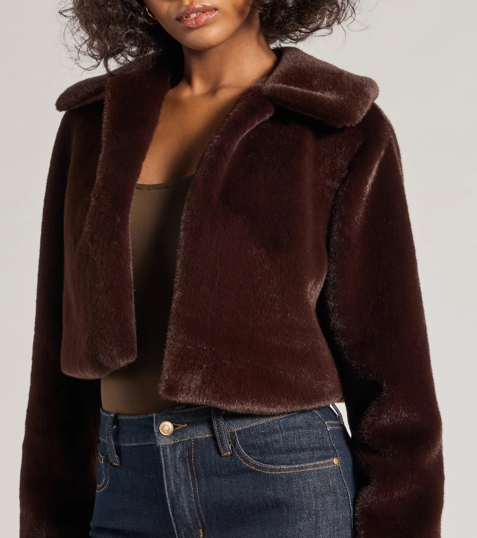 Premium Luxe Faux Fur Cropped Jacket - Ultimate Style Upgrade