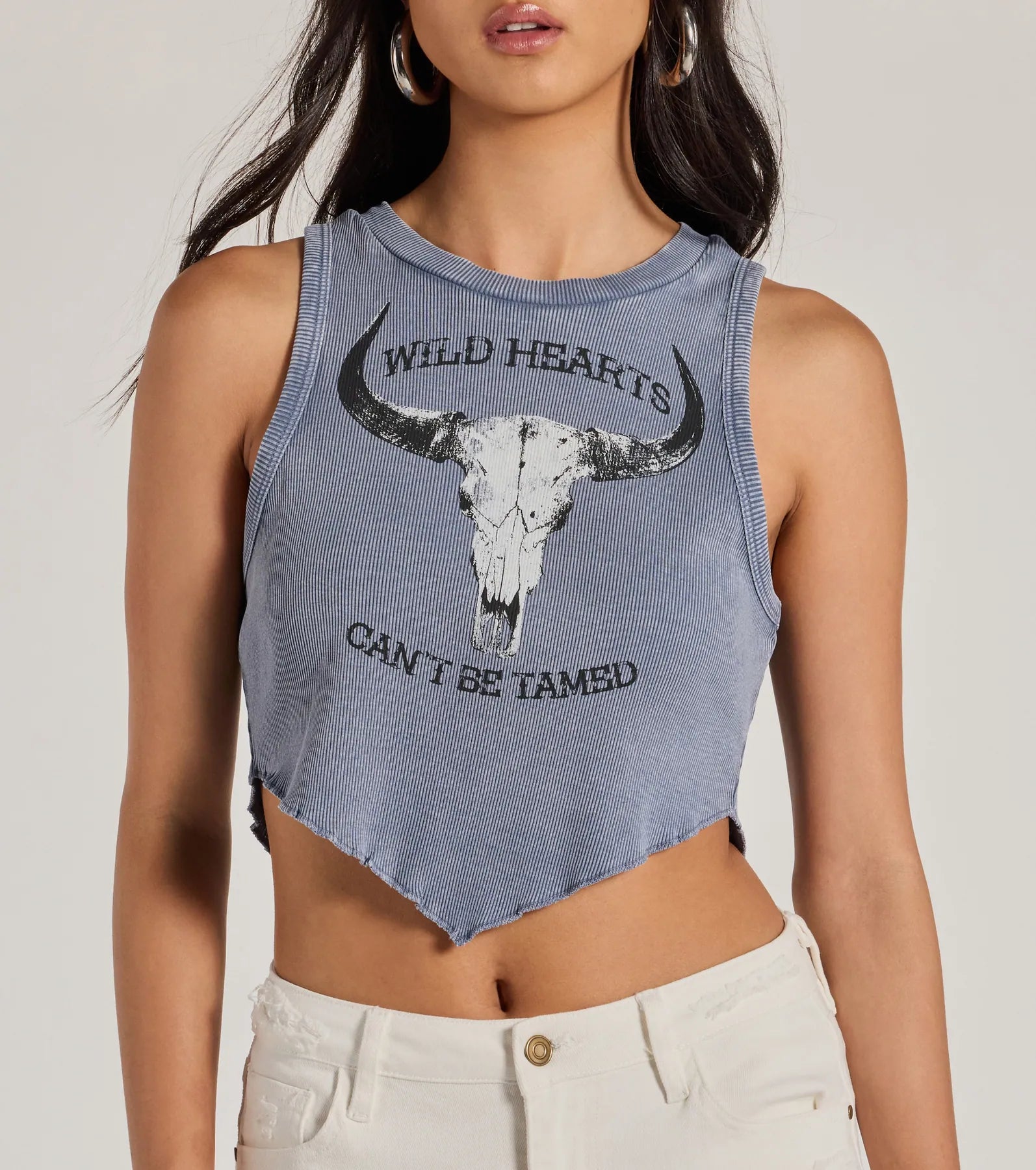 Premium Wild Hearts Cropped Graphic Tank Top - Ultimate Summer Style