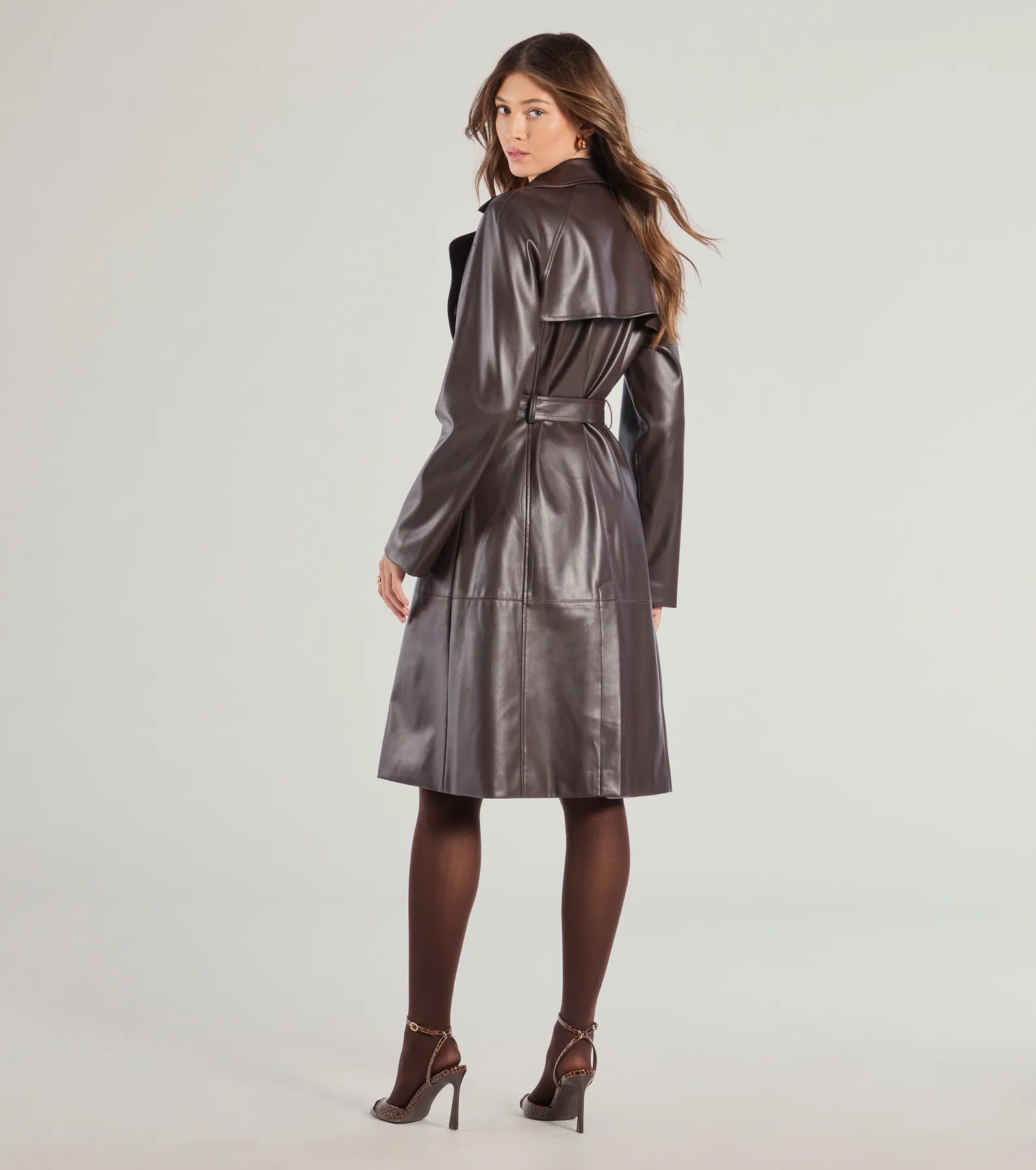 Premium Iconic Muse Faux Leather Trench Coat - Ultimate Style Upgrade