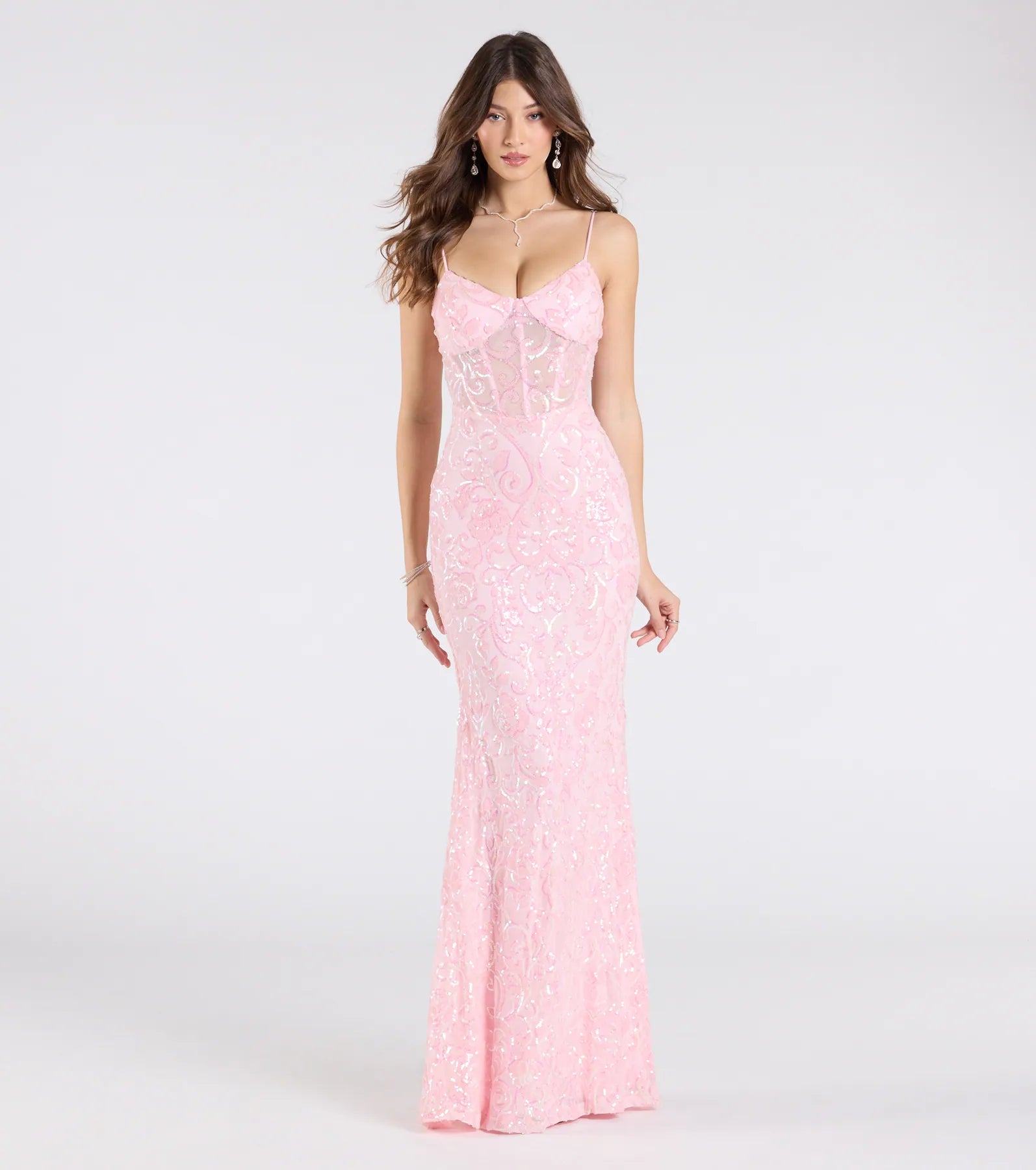 Premium Rosalia Sweetheart Mermaid Sequin Formal Dress