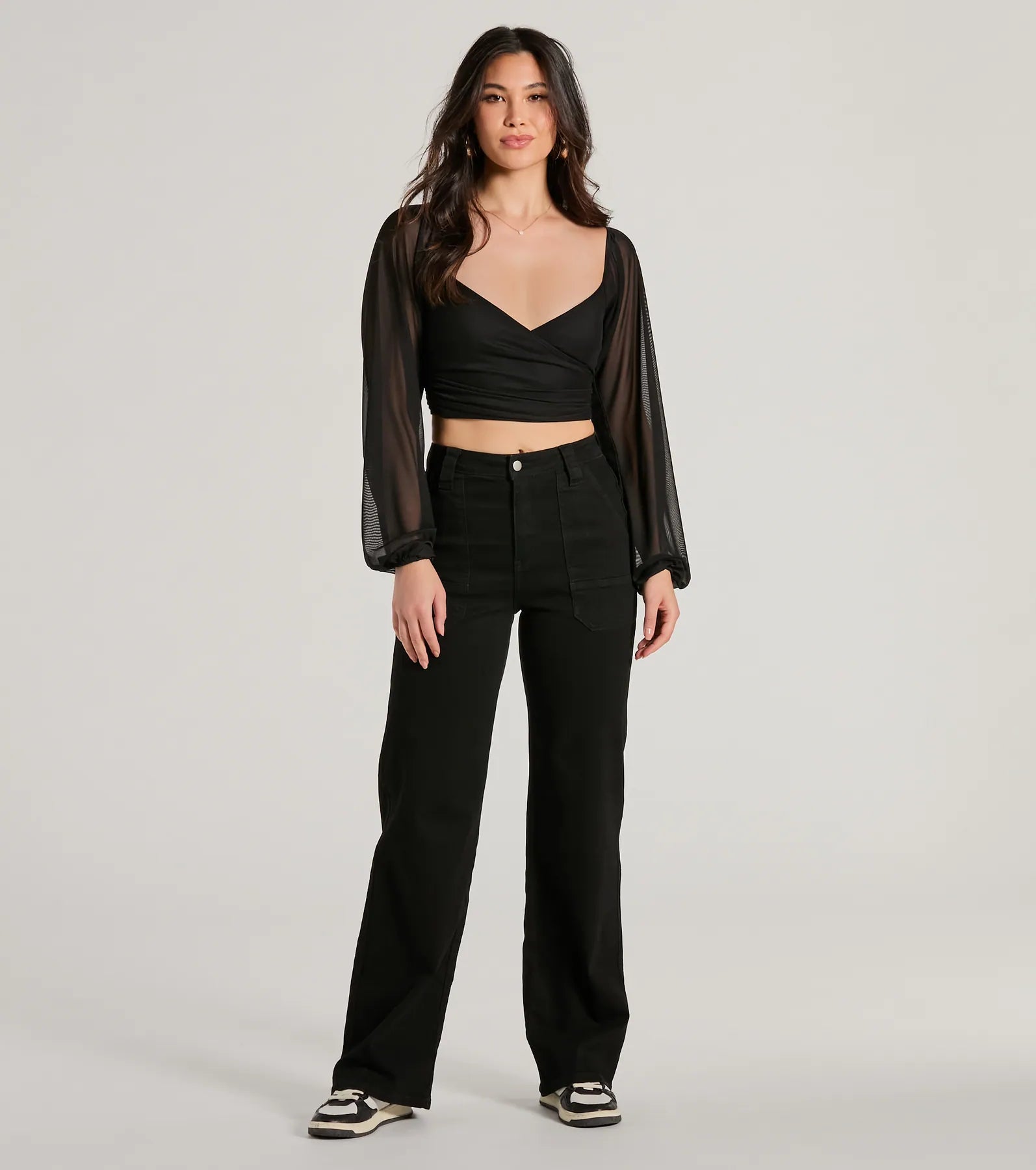 Ultimate Surplice V-Neck Crop Top - Stay Ahead of the Trend