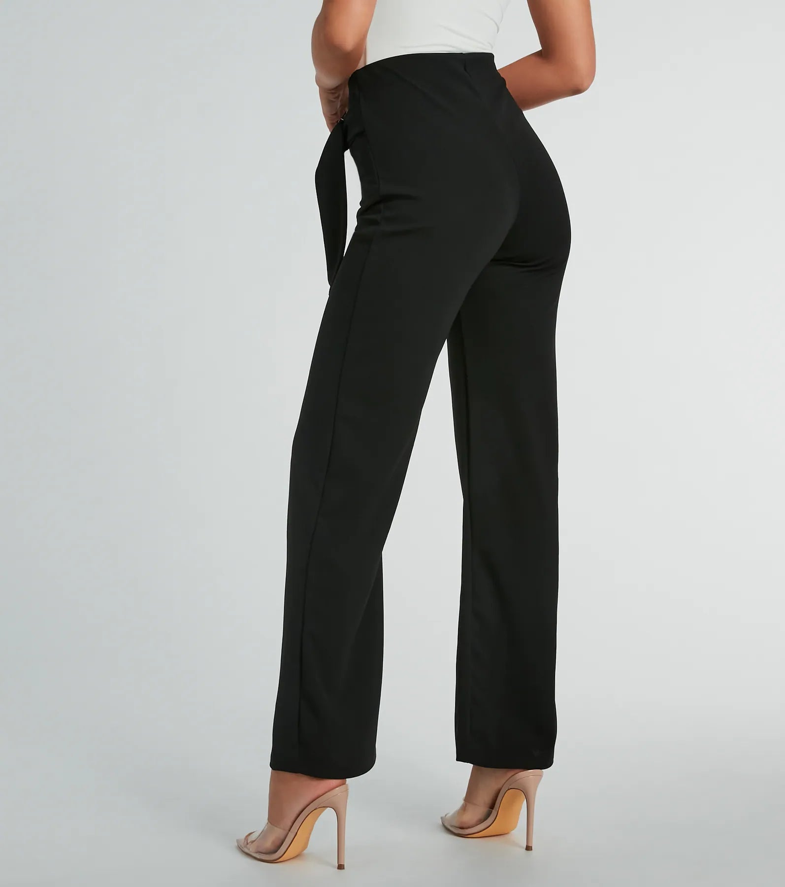 Premium High-Rise Straight-Leg Crepe Pants - Upgrade Your Workwear Style