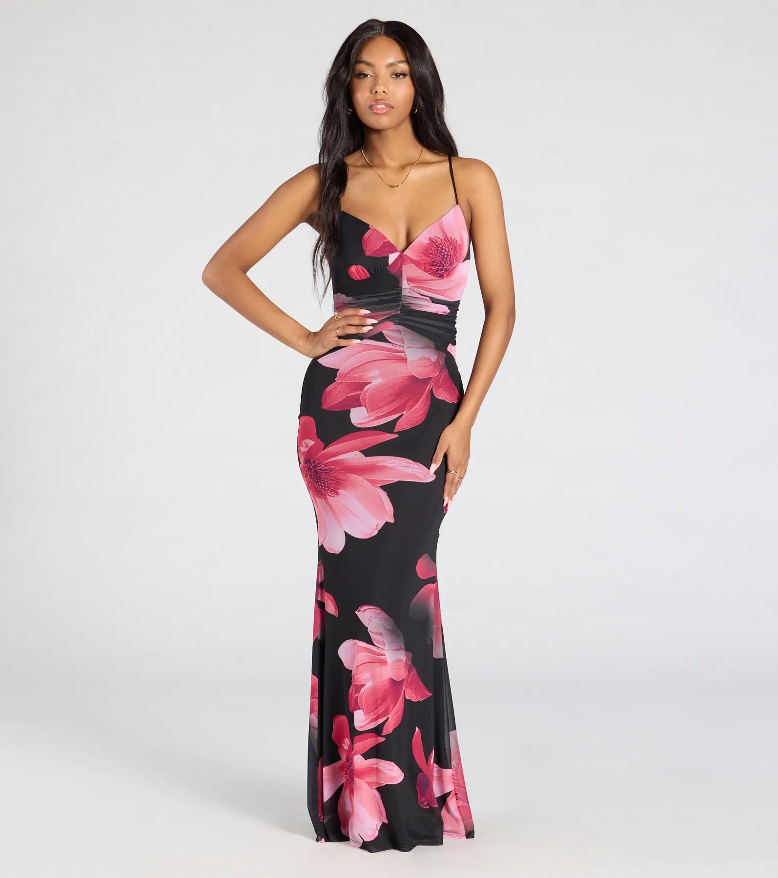 Ultimate Vacay V-Neck Floral Maxi Dress