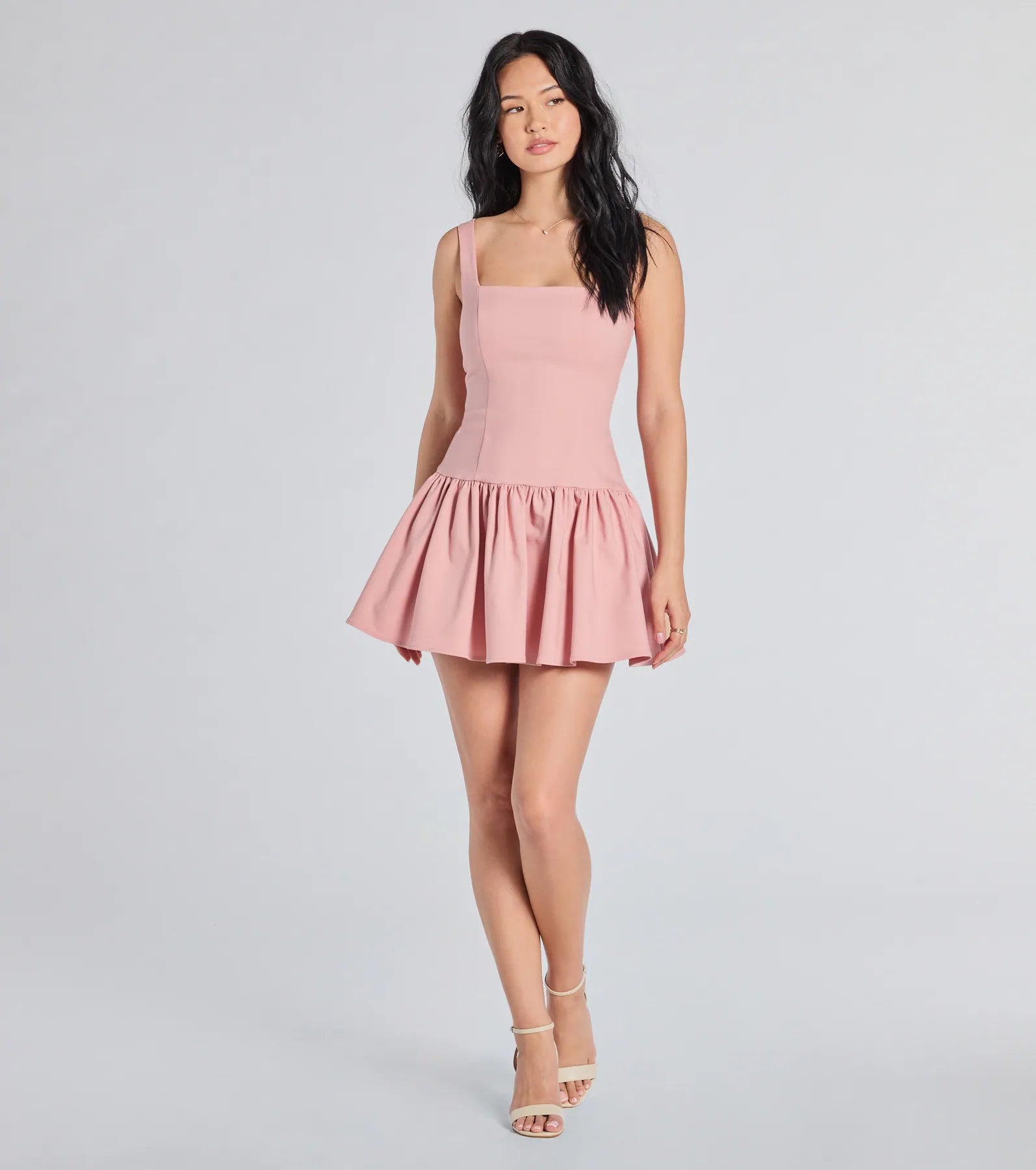 Premium Sleeveless Ruffle Skater Dress - Isn't She Lovely