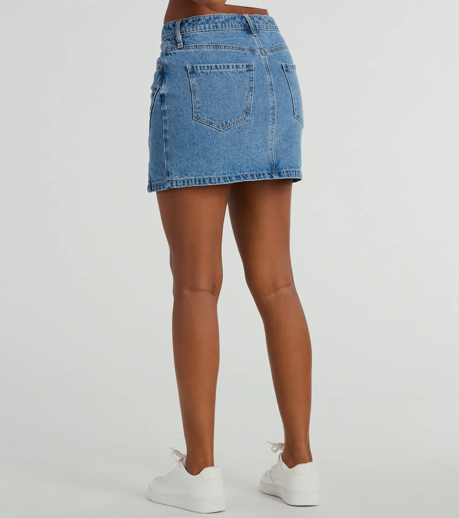 Ultimate High-Rise Slit Denim Mini Skirt - Playful & Chic