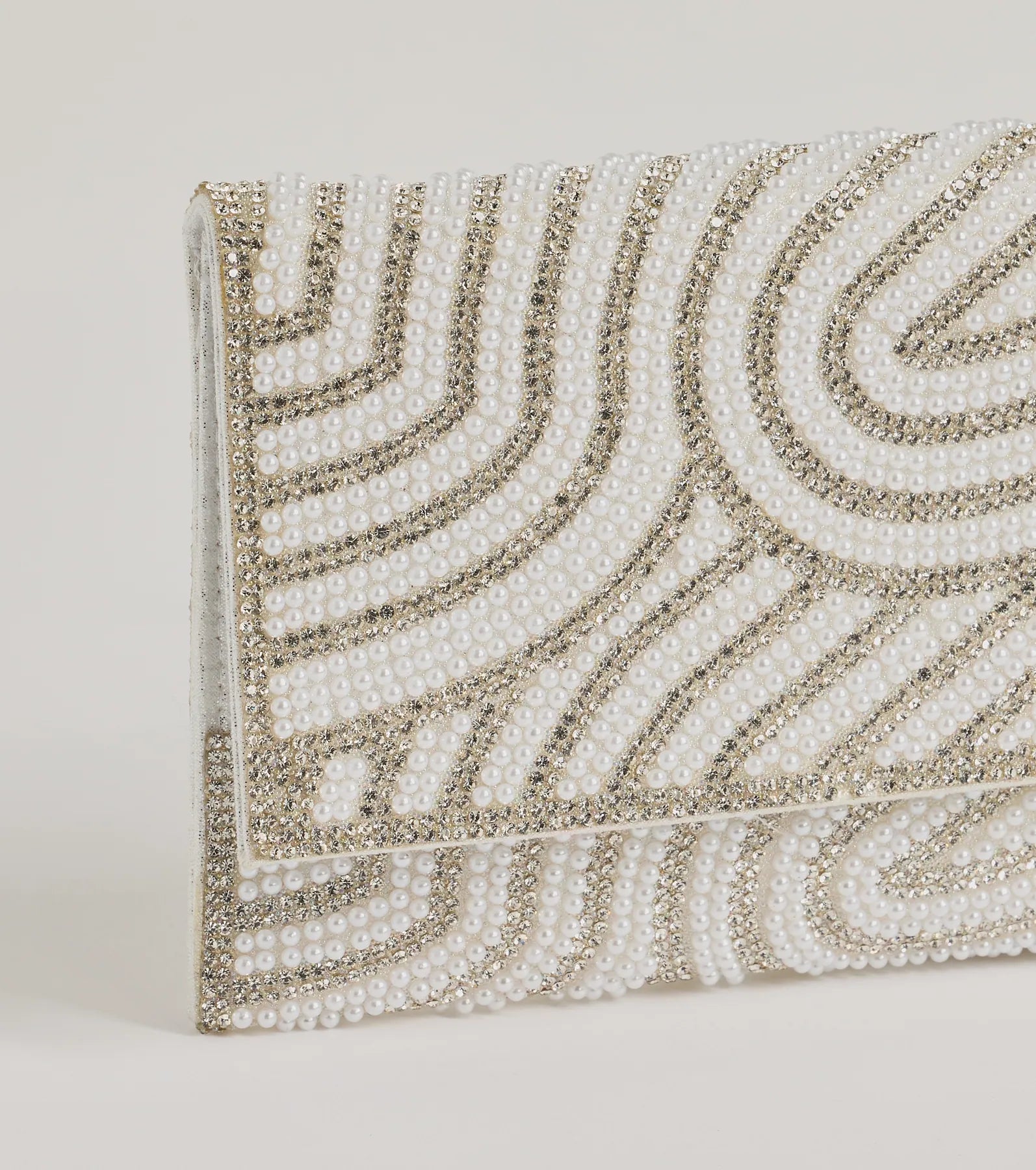 Ultimate Luxe Rhinestone & Pearl Clutch Bag