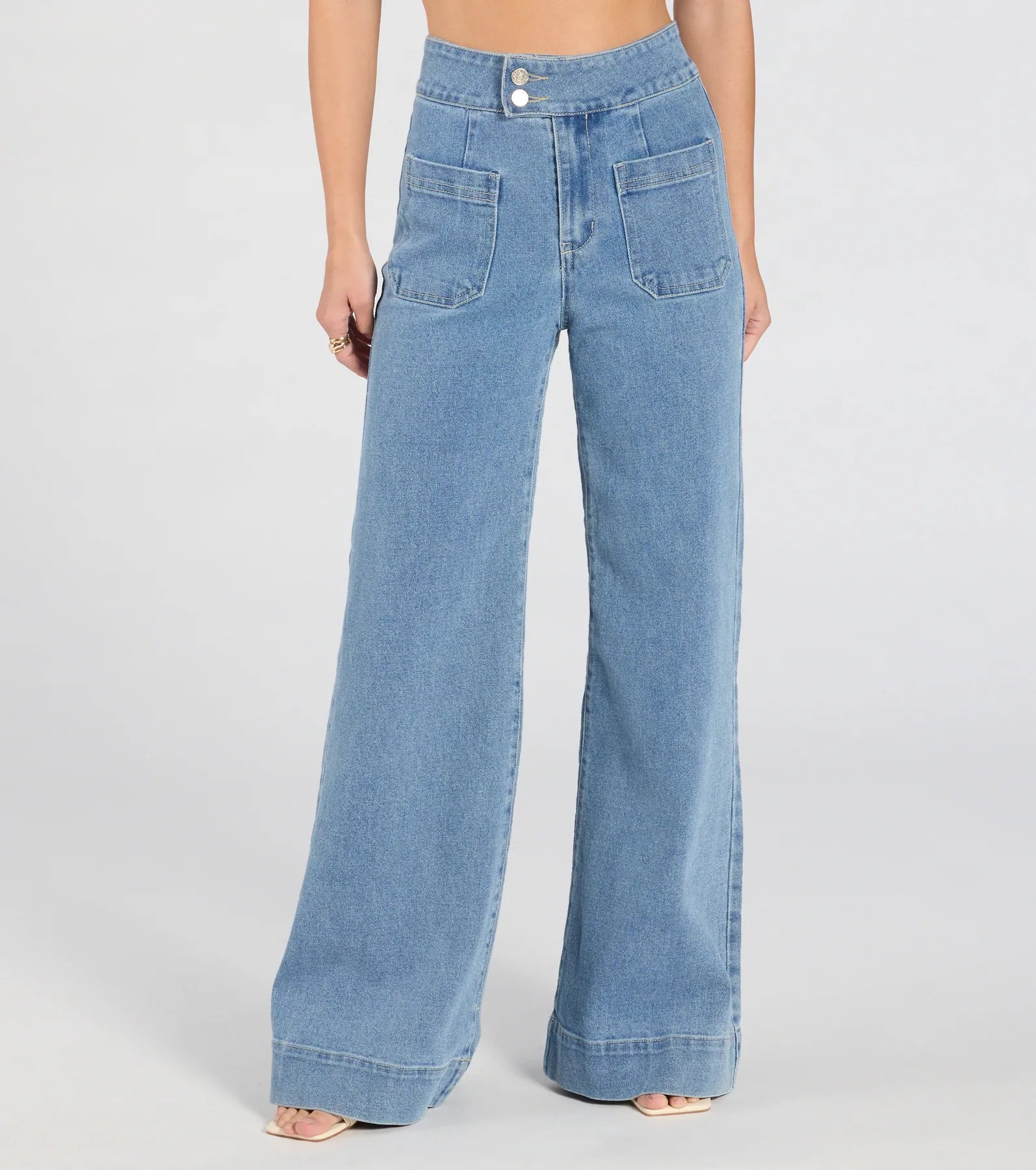 Ultimate High-Rise Wide Leg Denim Jeans – Trendy & Comfortable