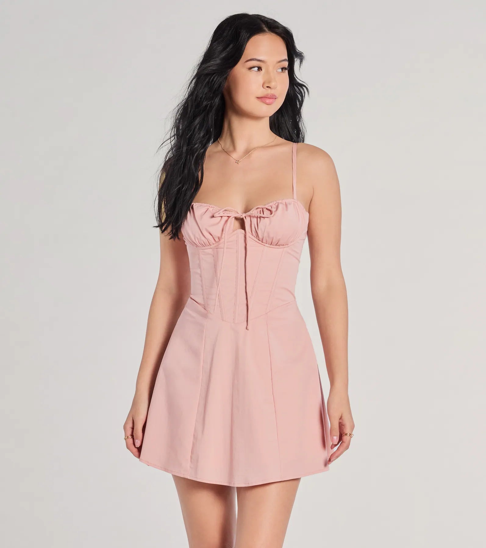 Ultimate Sweetheart Corset Lace-Up A-Line Dress - Flirty & Feminine