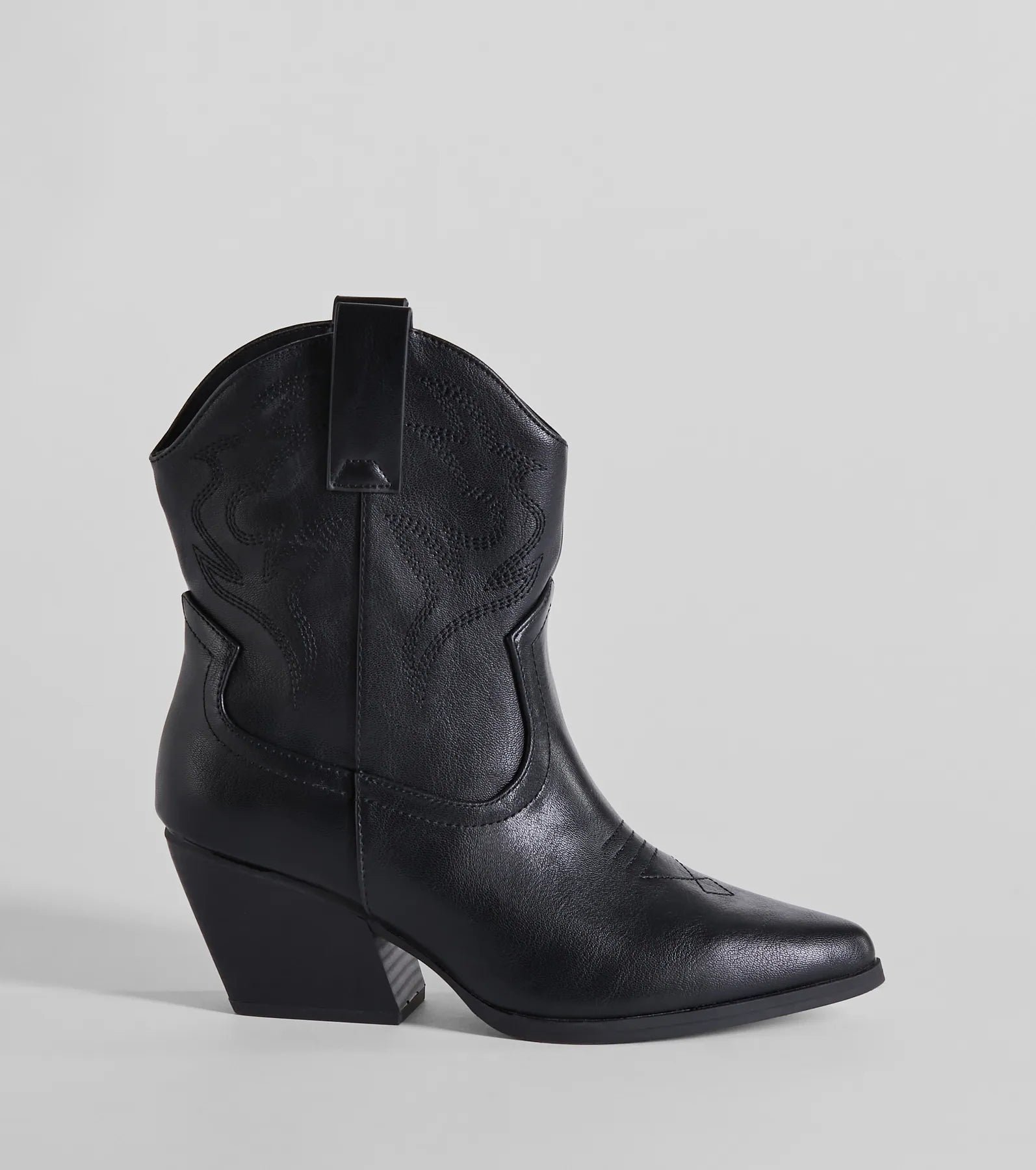 Premium Western-Inspired Faux Leather Booties