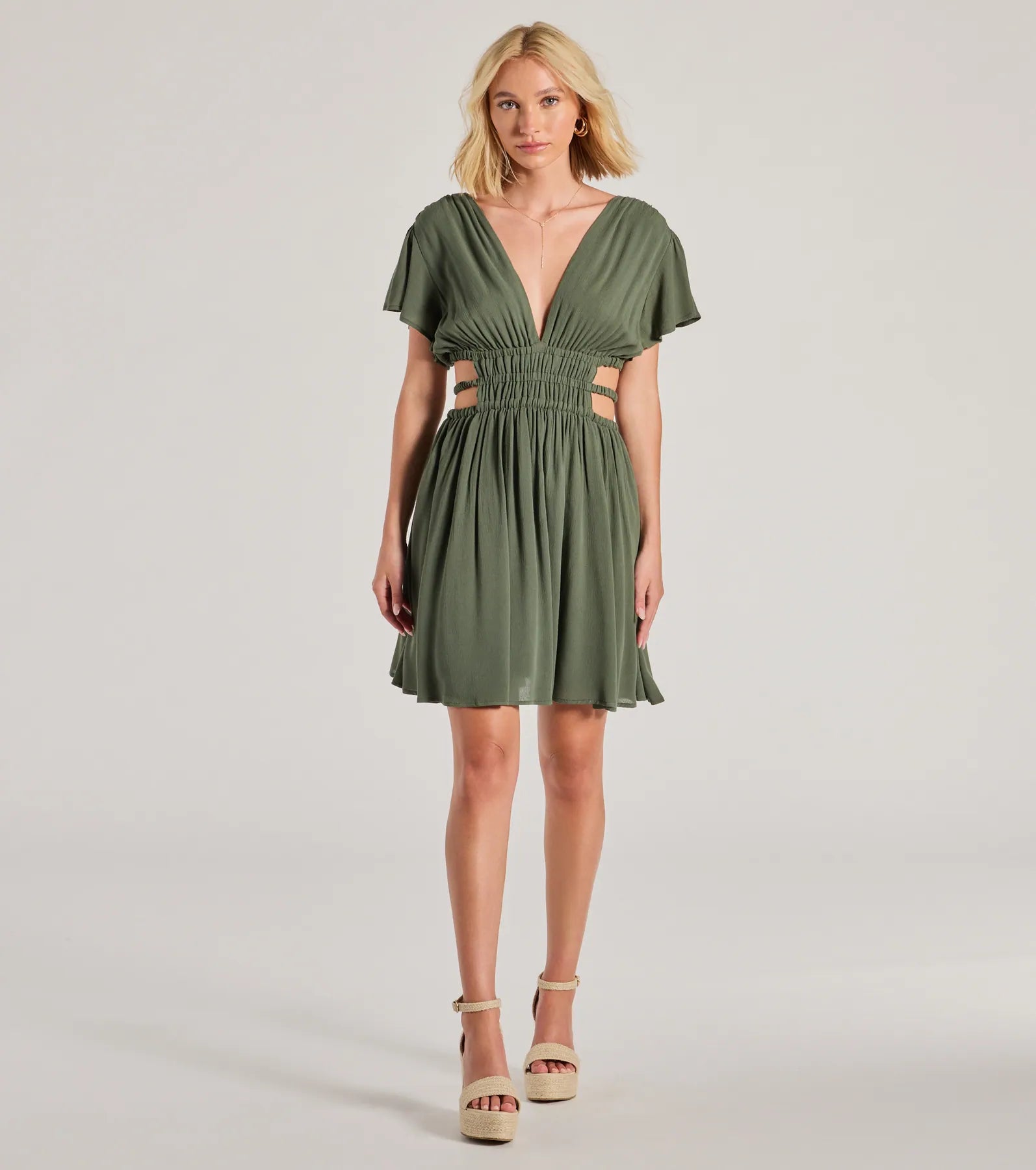 Ultimate Allure V-Neck Cutout Skater Dress