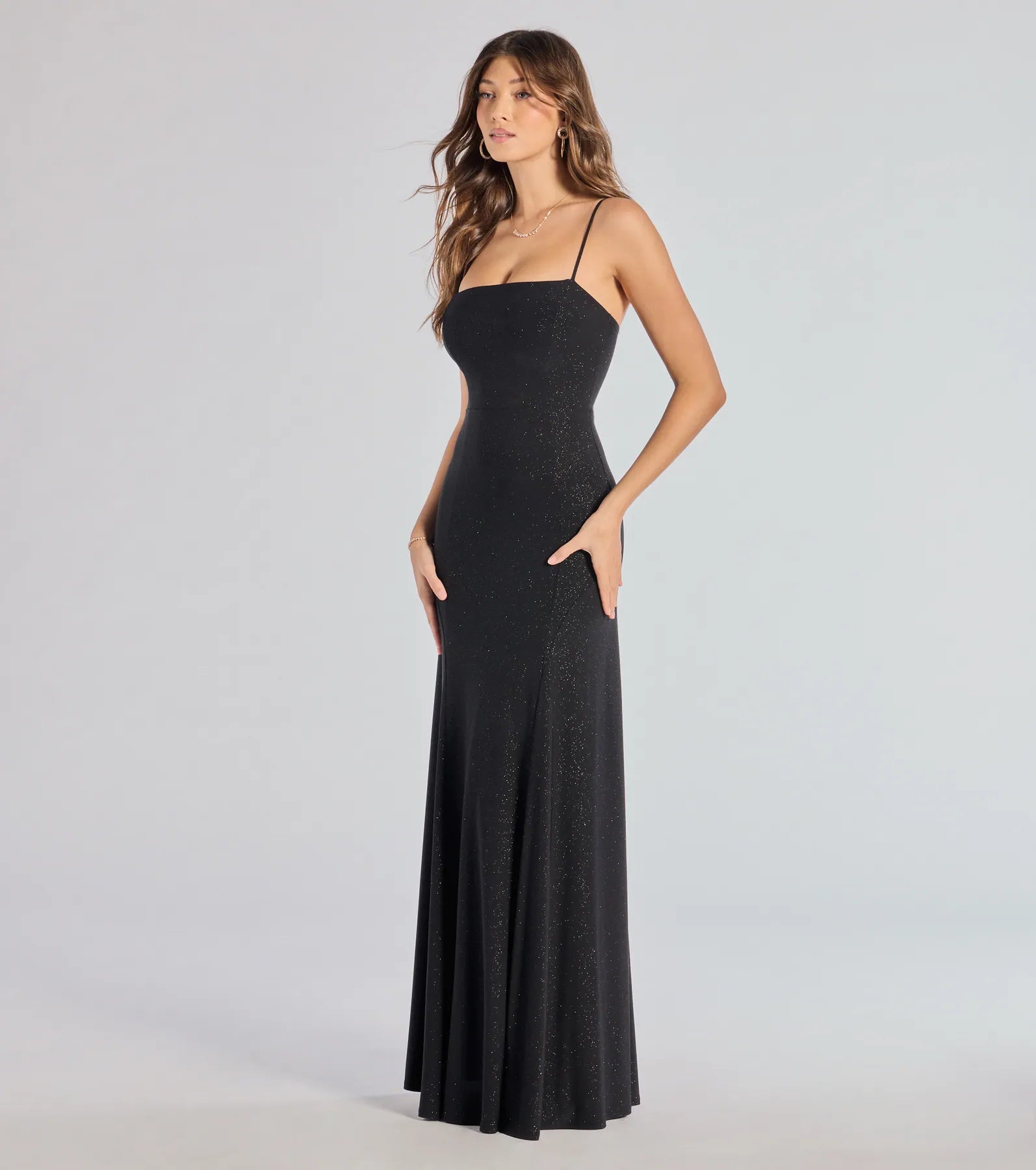 Premium Wendy Glitter A-Line Formal Dress - Ultimate Elegance