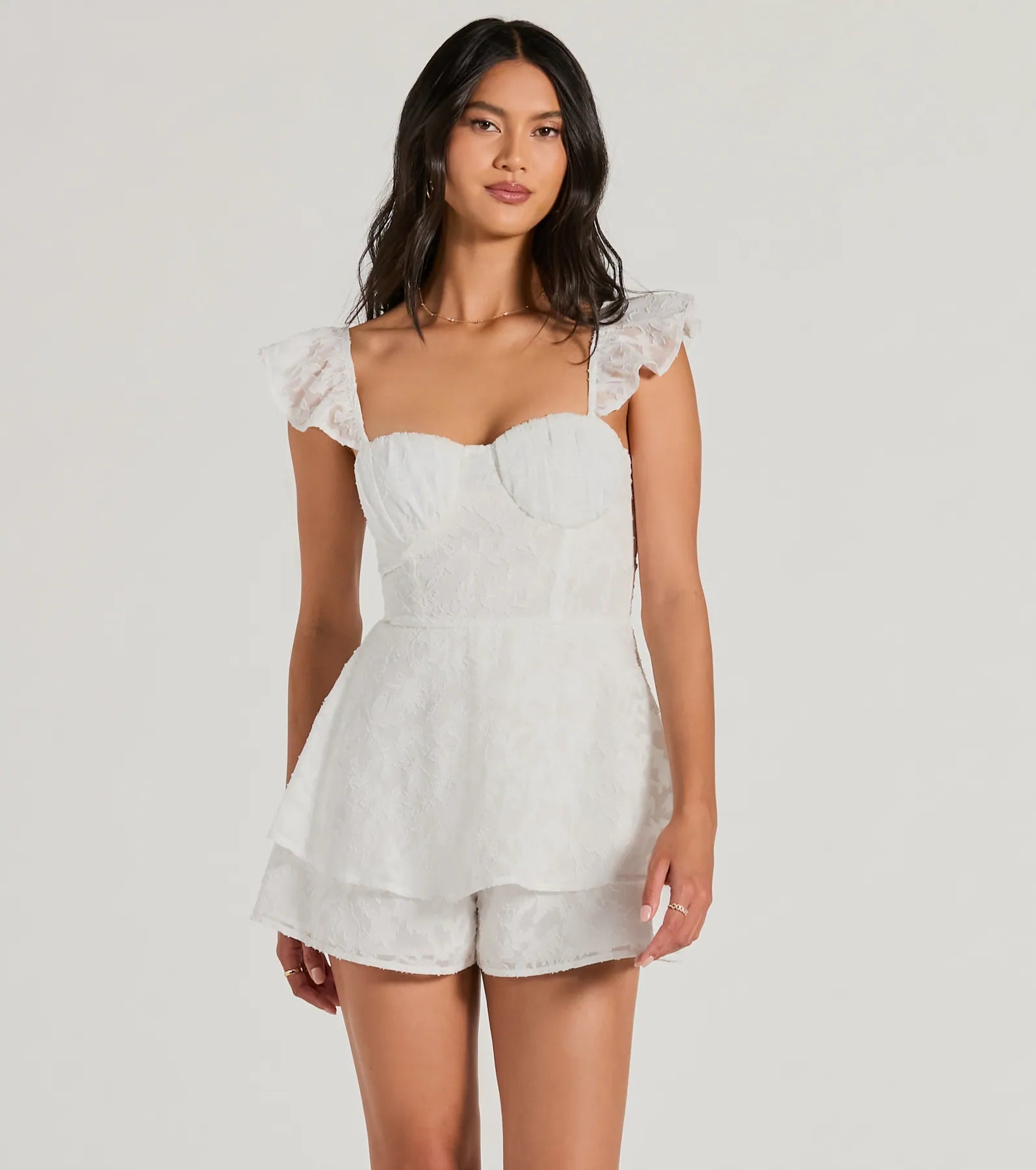 Ultimate Dreamy Chic Flutter Sleeve Romper